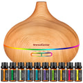 InnoGear Aromatherapy Diffuser with 400ml Tank & 10 Essential Oils Set