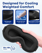 Cooling Gel Eye Mask | 3D Weighted Sleep & Migraine Relief

