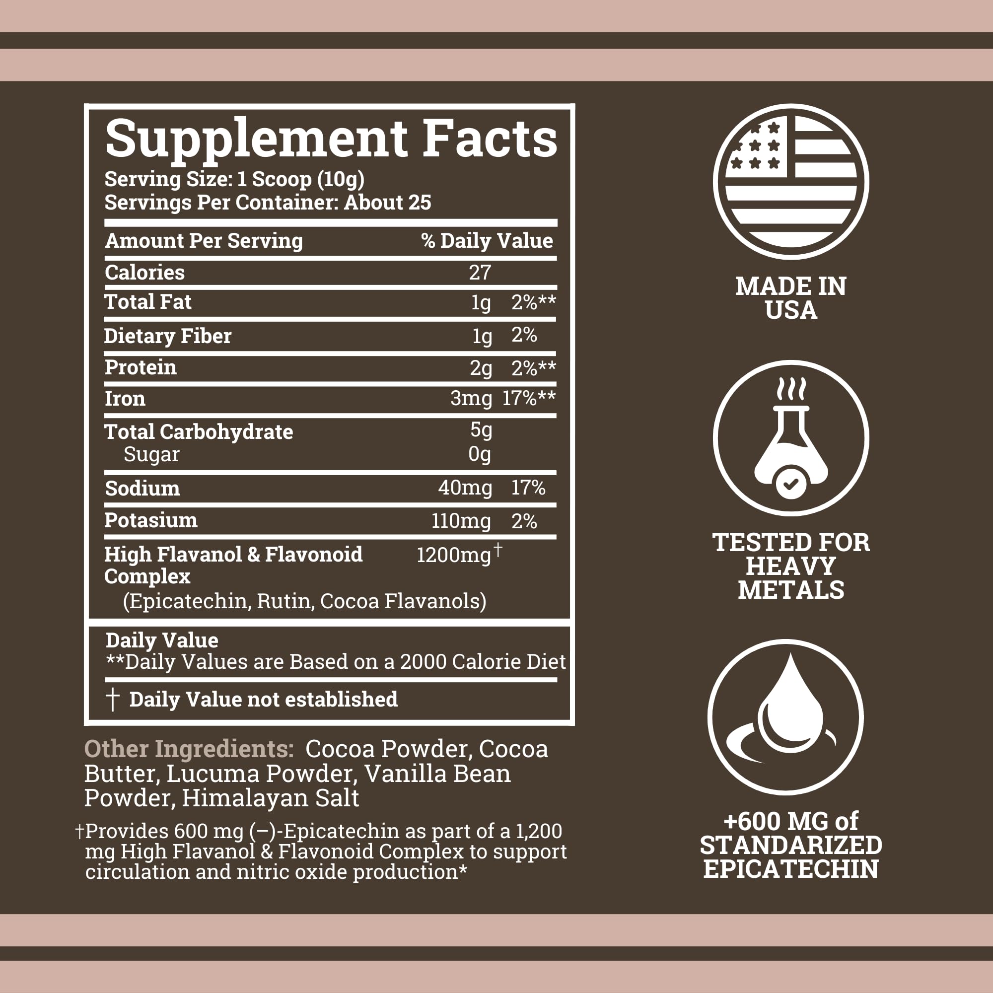 Black Forest Cocoa Powder with Flavanols - Non-GMO Vegan

