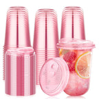 KesaPlan Disposable PET Cups with Sip Lids