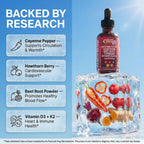 Clean Nutra Cayenne Pepper Drops with Hawthorn, D3 & K2

