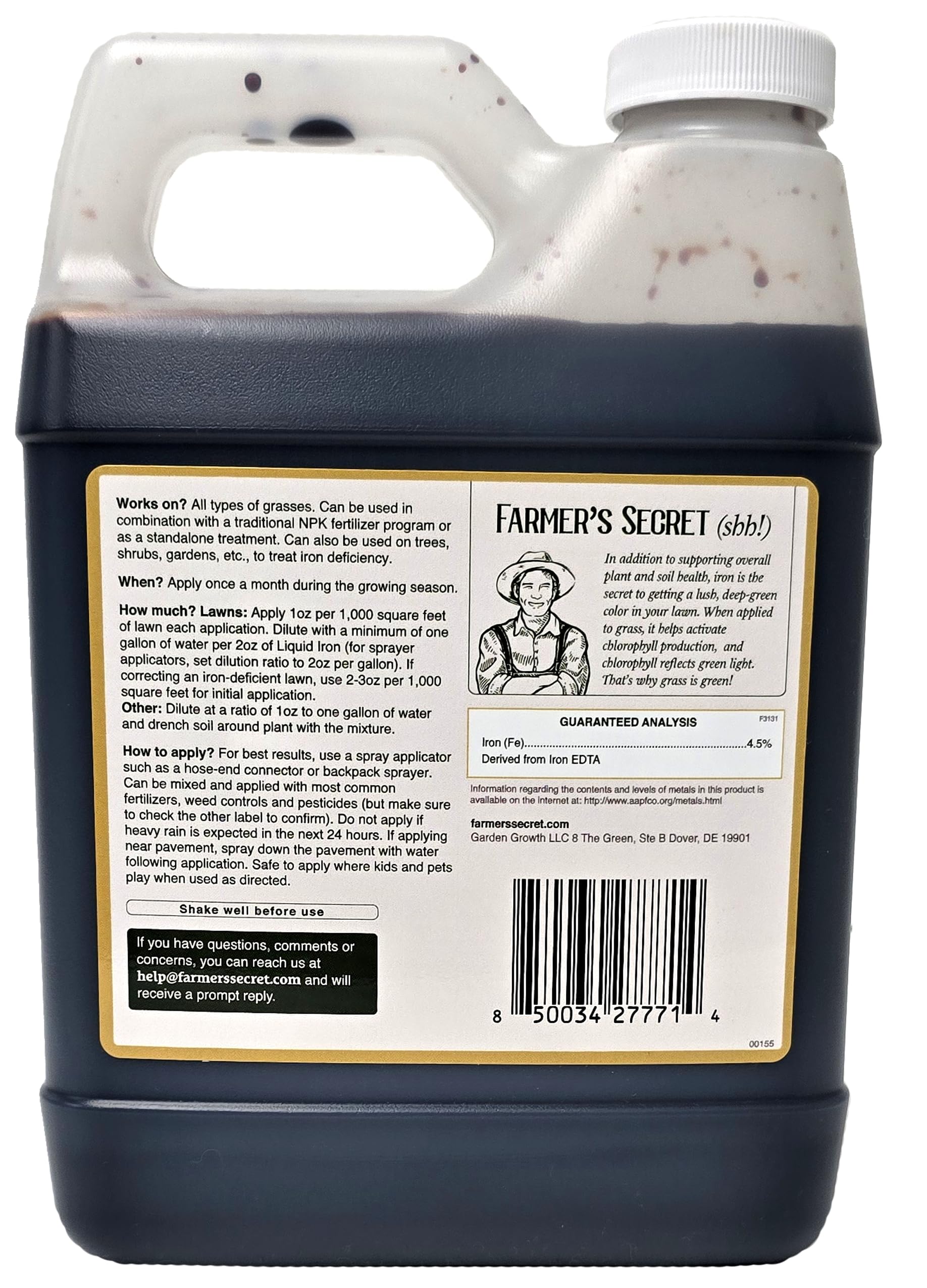 Farmer’s Secret Chelated Liquid Iron for Lawns | Shop Now


