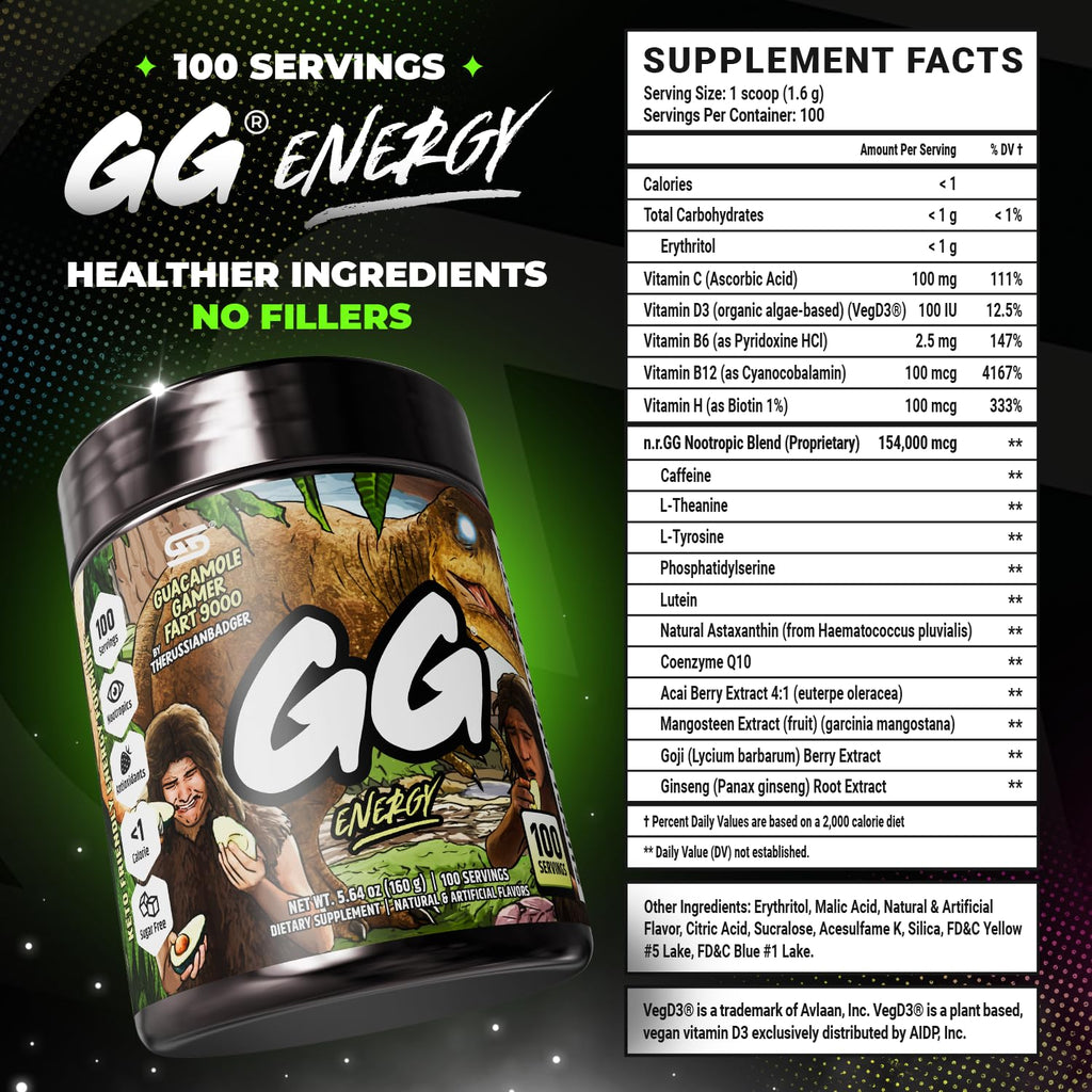 Gamer Supps GG Energy Drink Mix | Focused Energy

