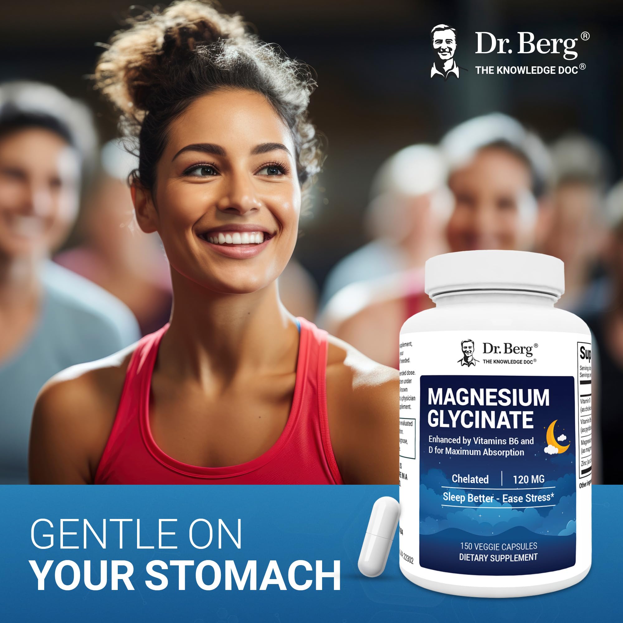 Dr. Berg Magnesium Glycinate with D3, B6 & Zinc | Sleep

