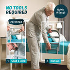 Lunderg Bed Assist Rail with Motion-Activated Light

