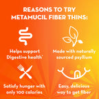 Metamucil Fiber Thins Psyllium Husk Fiber Supplement

