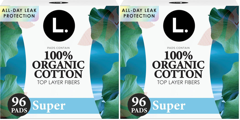 L. Ultra Thin Pads for Women Organic Cotton Top Layer with Wings