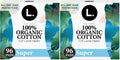 L. Ultra Thin Pads for Women Organic Cotton Top Layer with Wings