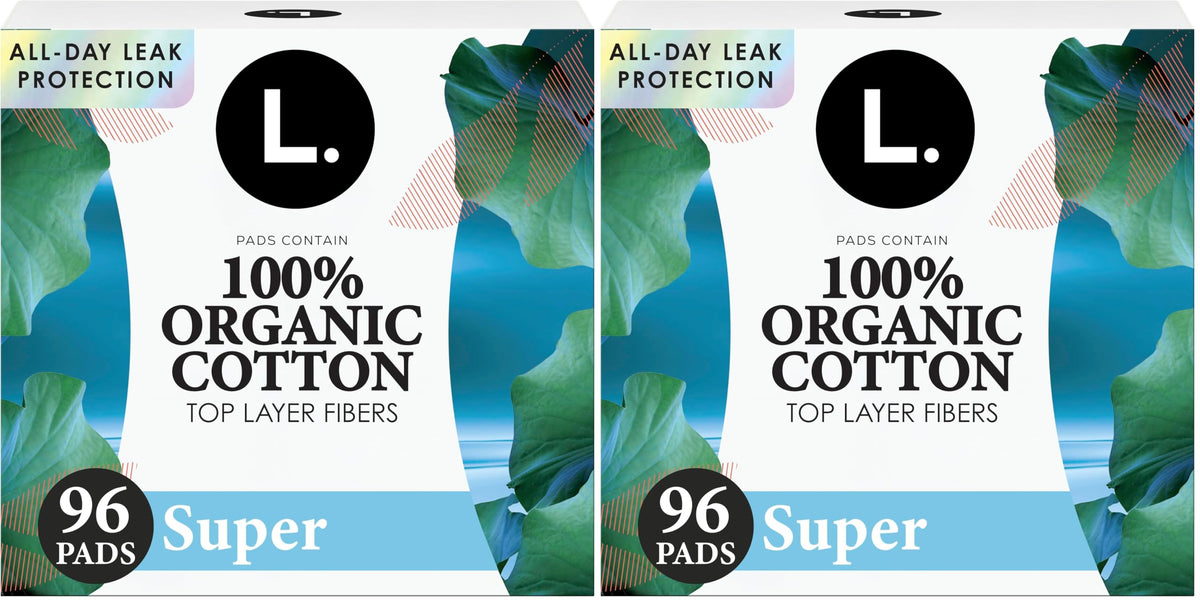 L. Ultra Thin Pads for Women Organic Cotton Top Layer with Wings