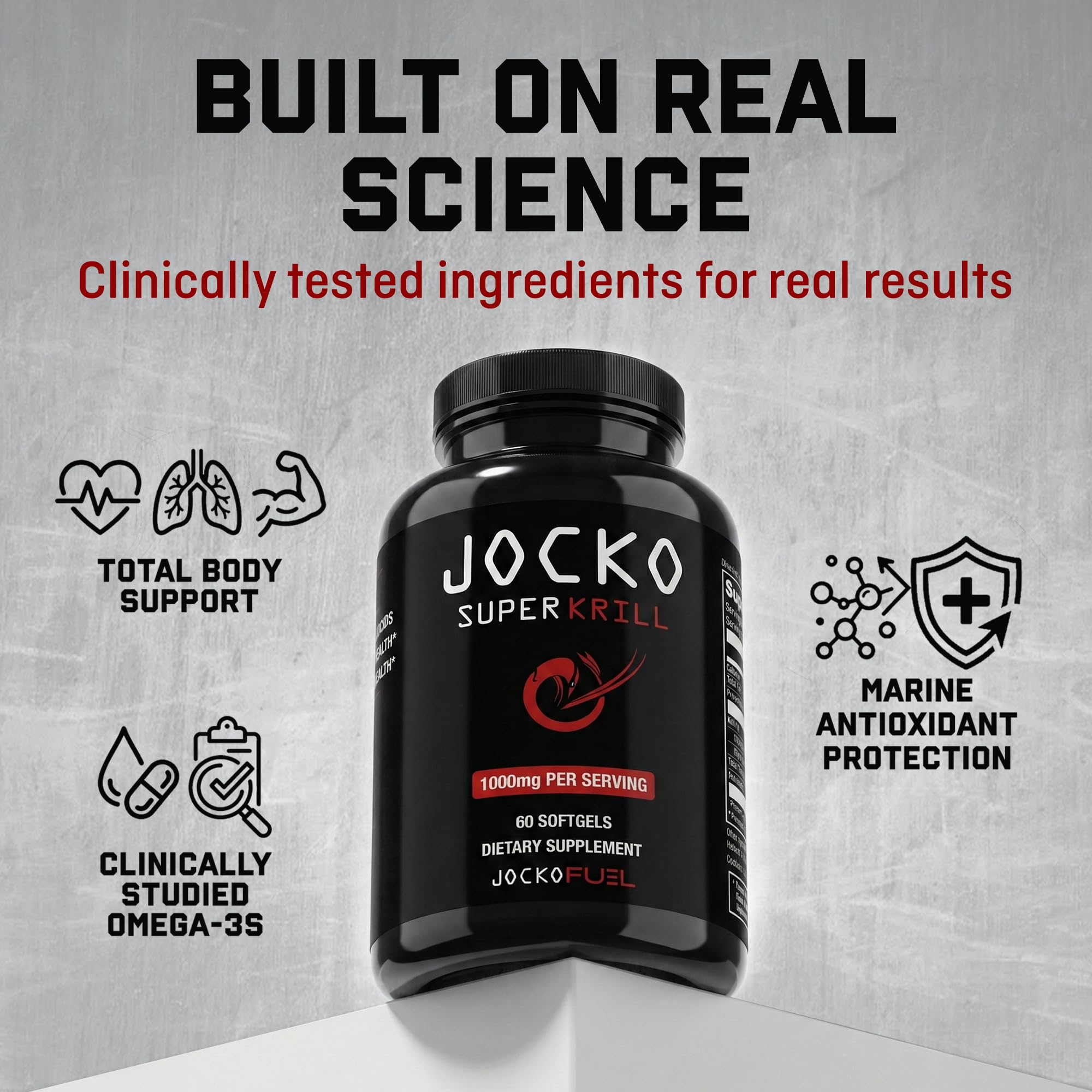 Jocko Fuel Antarctic Krill Oil Omega-3 1000mg Softgels

