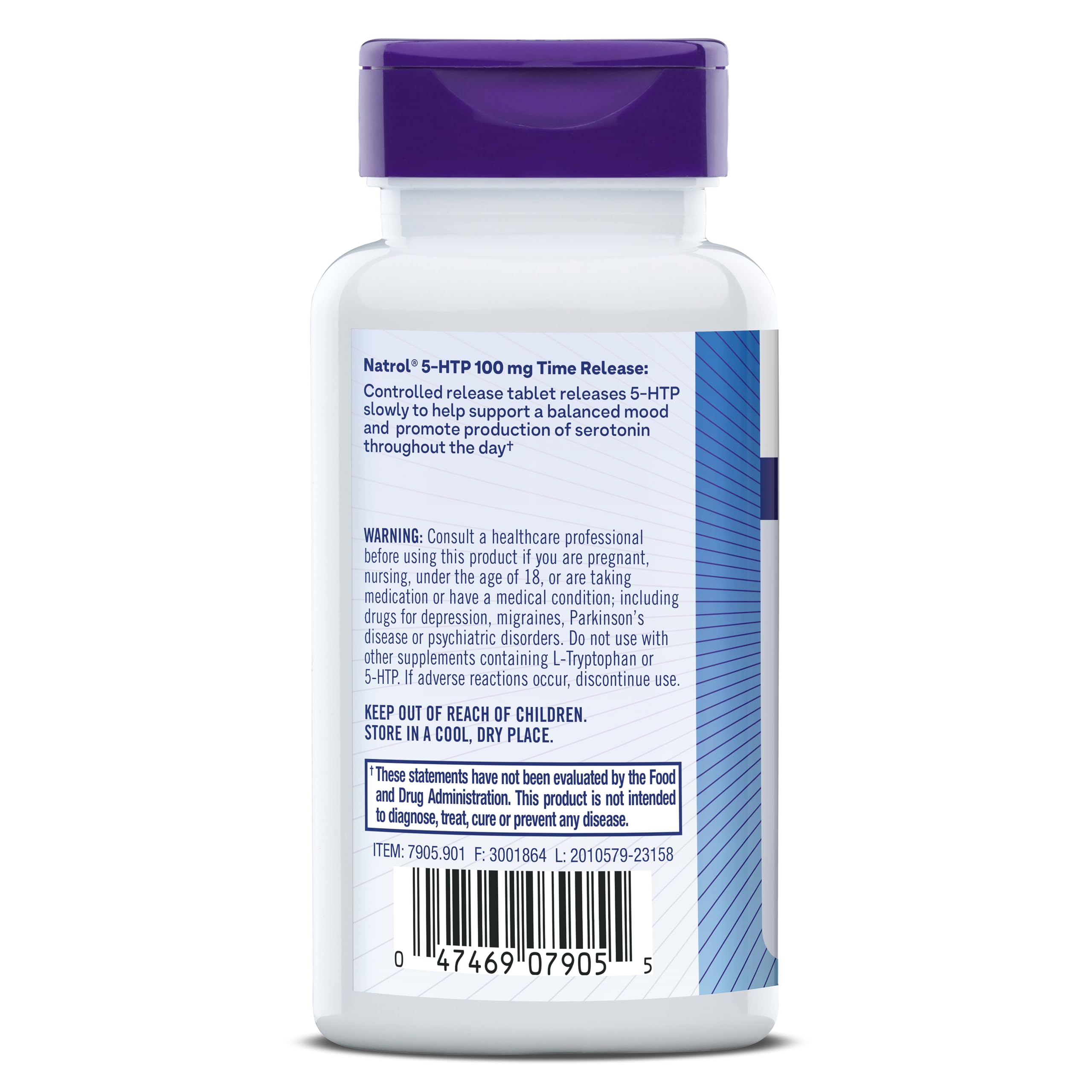 Natrol 5-HTP 100 mg Time Release Tablets Mood Support

