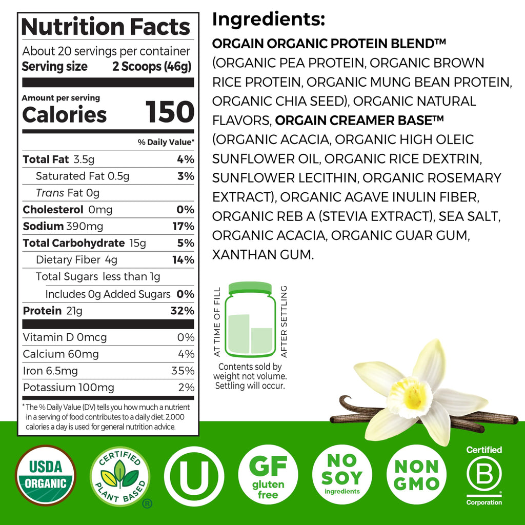 Orgain Organic Vegan Protein Powder - Shakes & Smoothies

