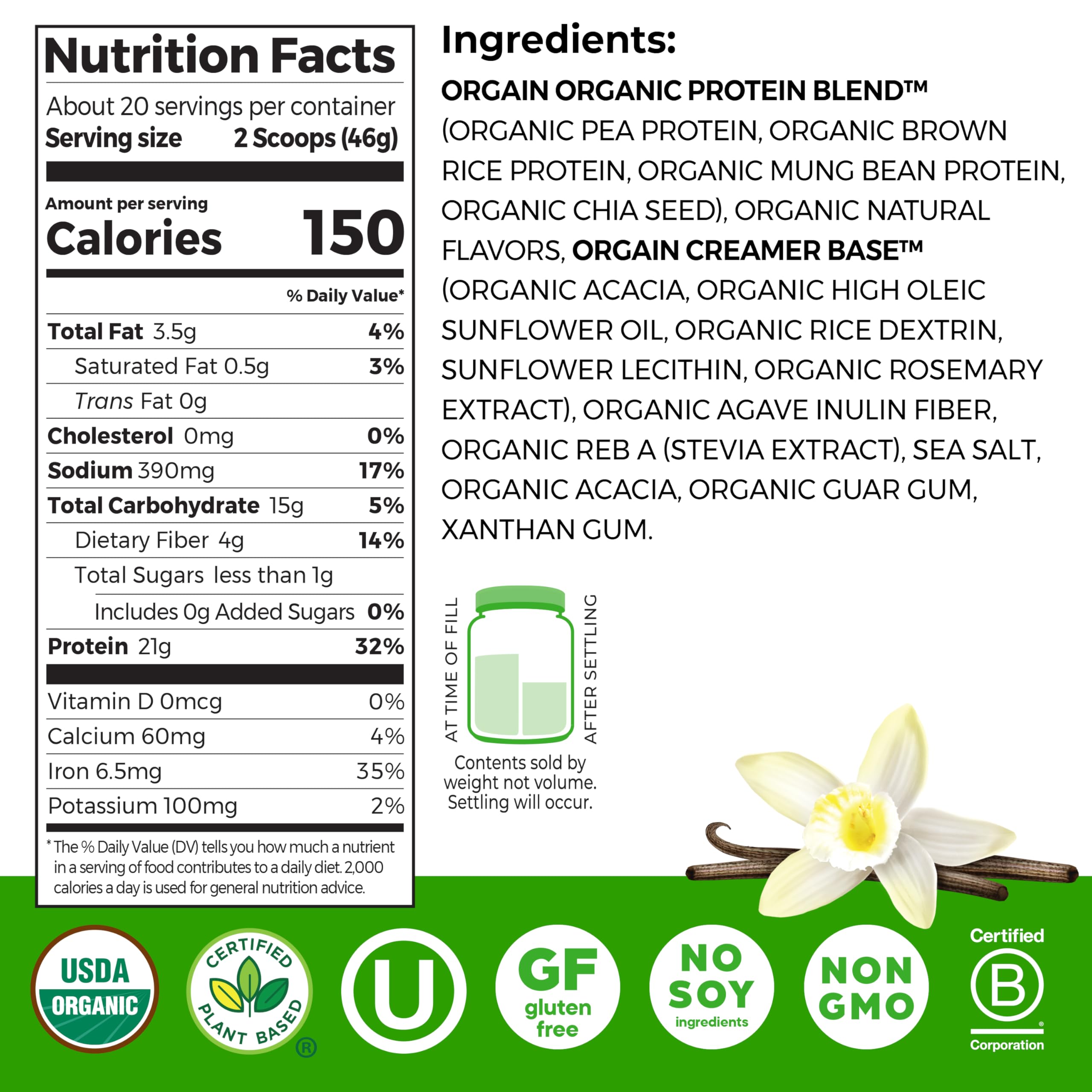 Orgain Organic Vegan Protein Powder - Shakes & Smoothies

