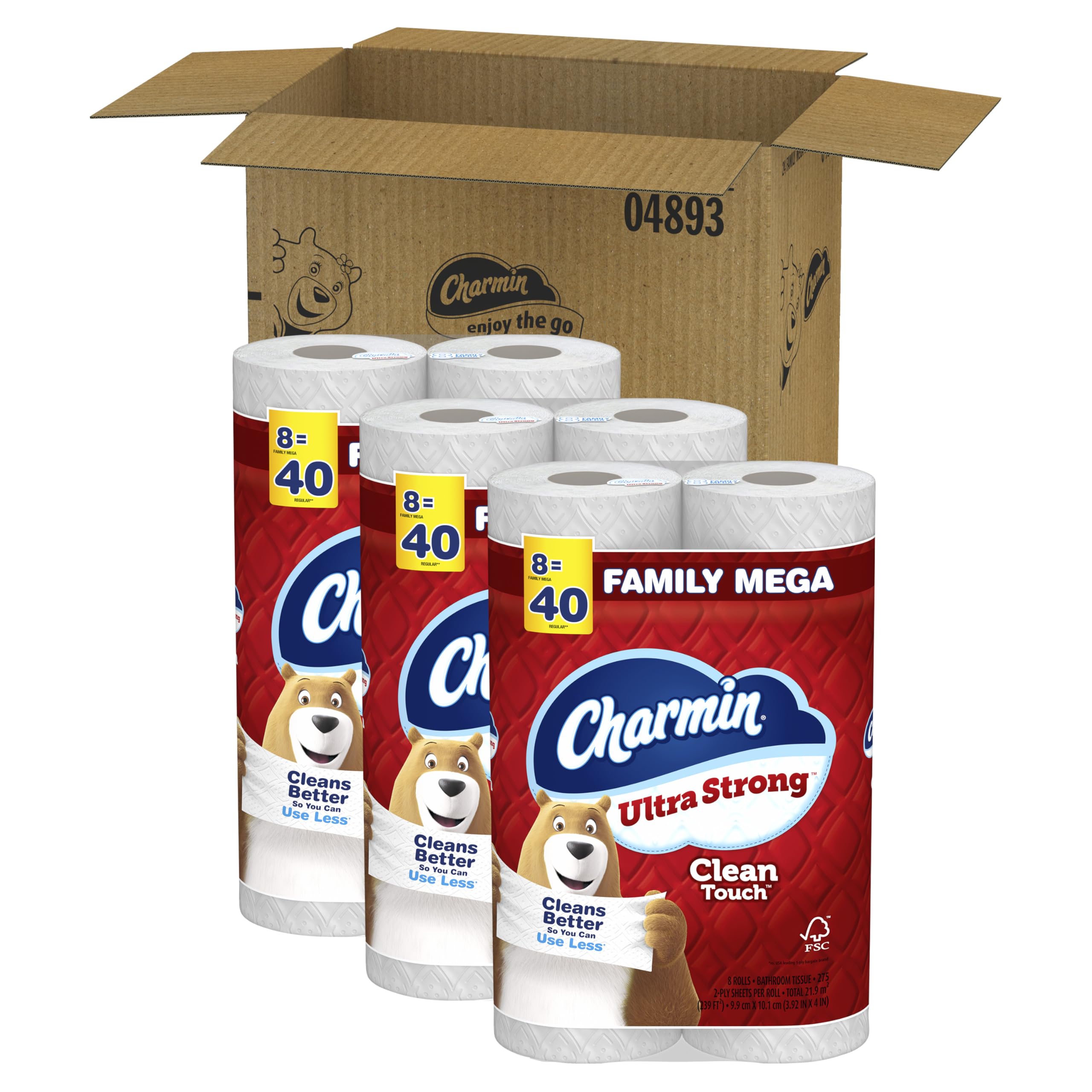 Charmin Ultra Strong Clean Touch Toilet Paper | 4x Stronger

