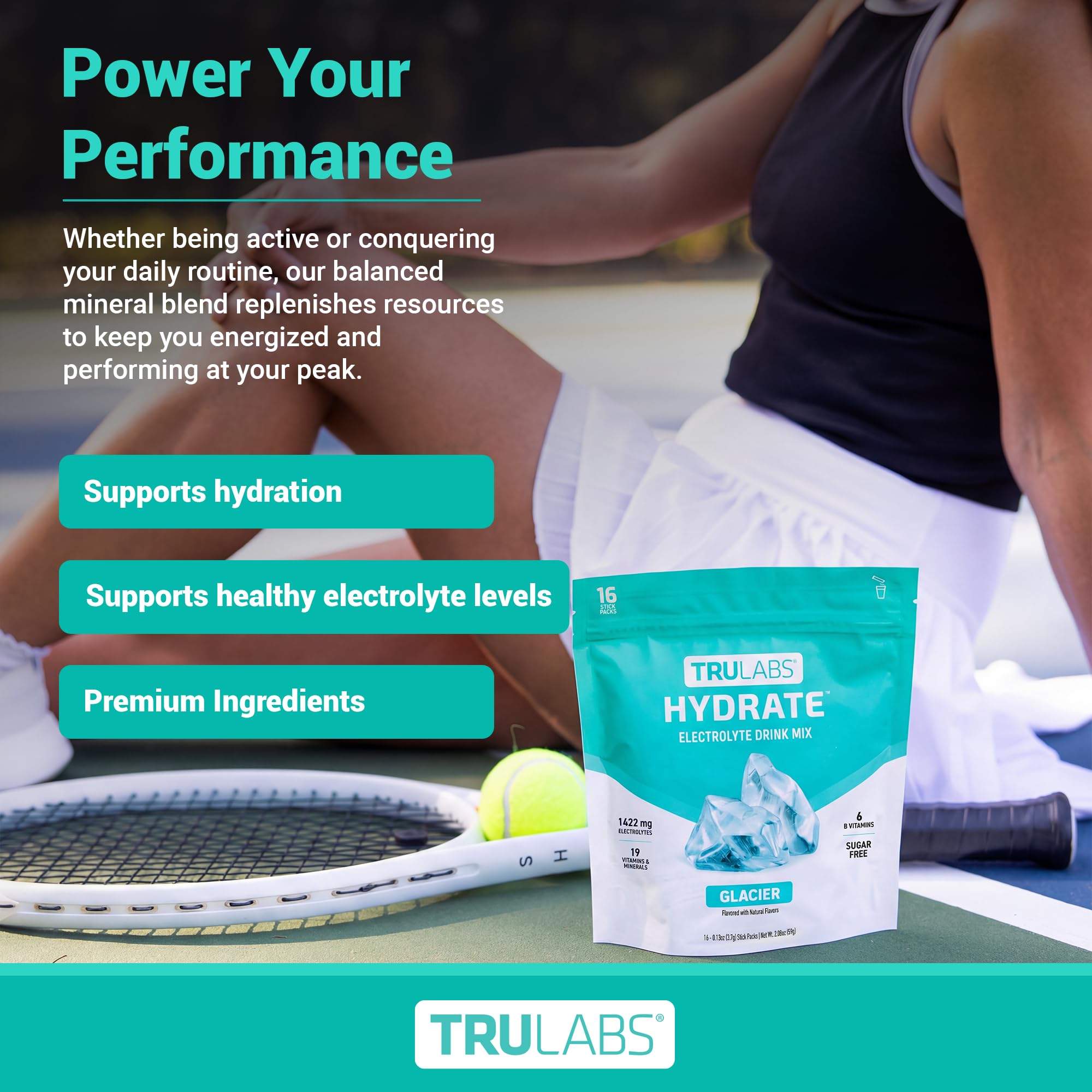 TRULABS Hydrate Electrolyte Drink Mix – Sugar-Free On-the-Go

