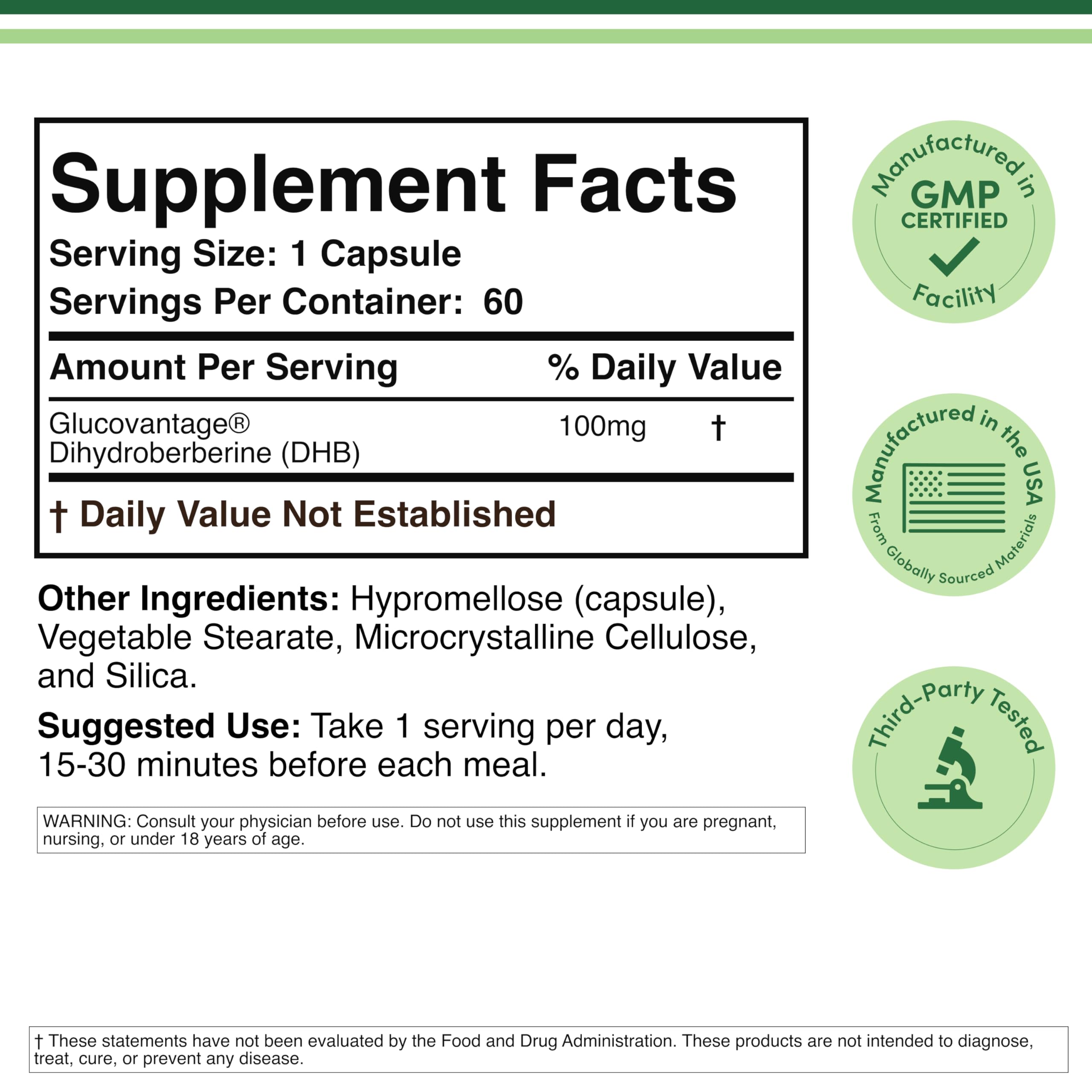 Dihydroberberine Supplement by Double Wood | Absorbs Better

