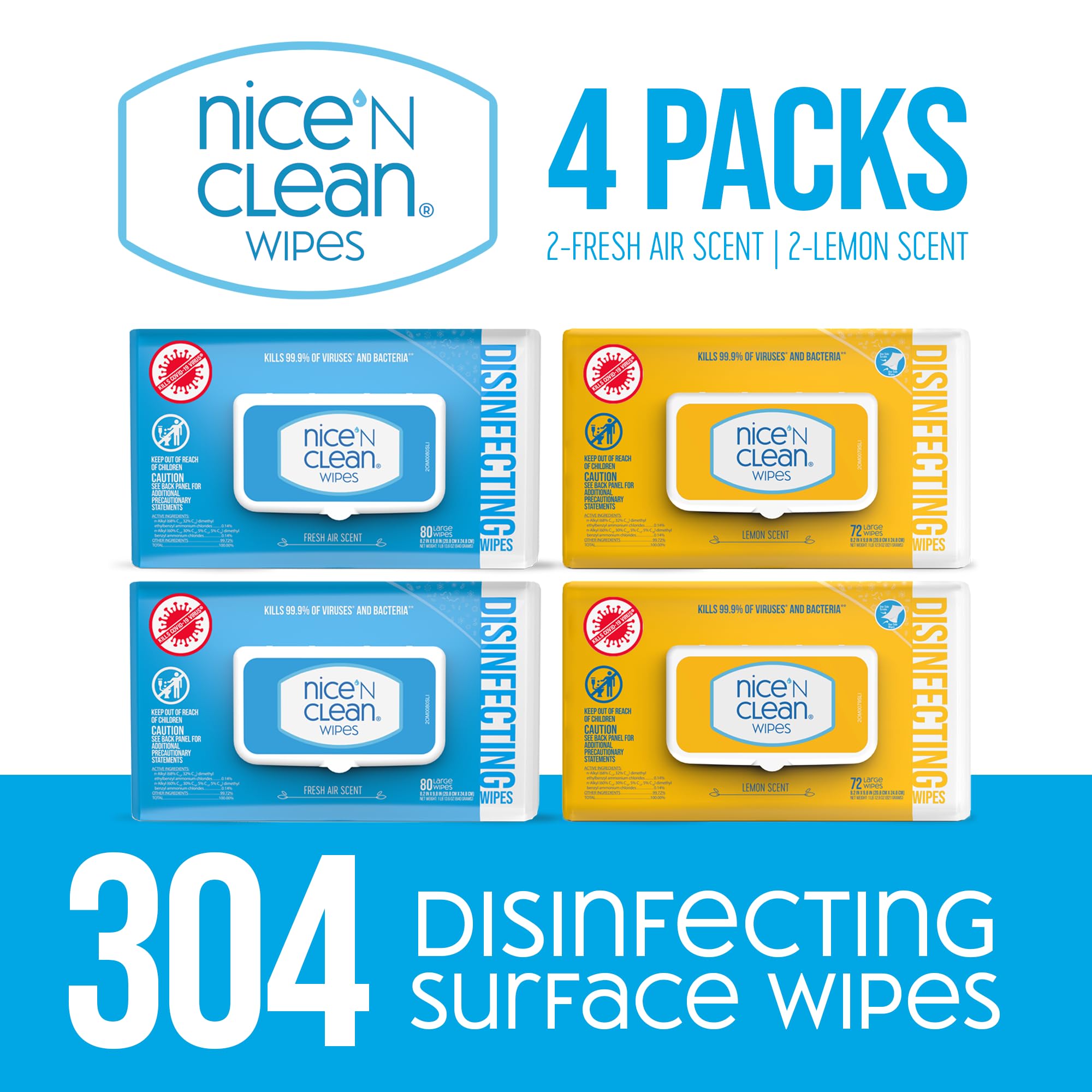 Nice 'N Clean Disinfecting Wipes - One-Step Cleaning

