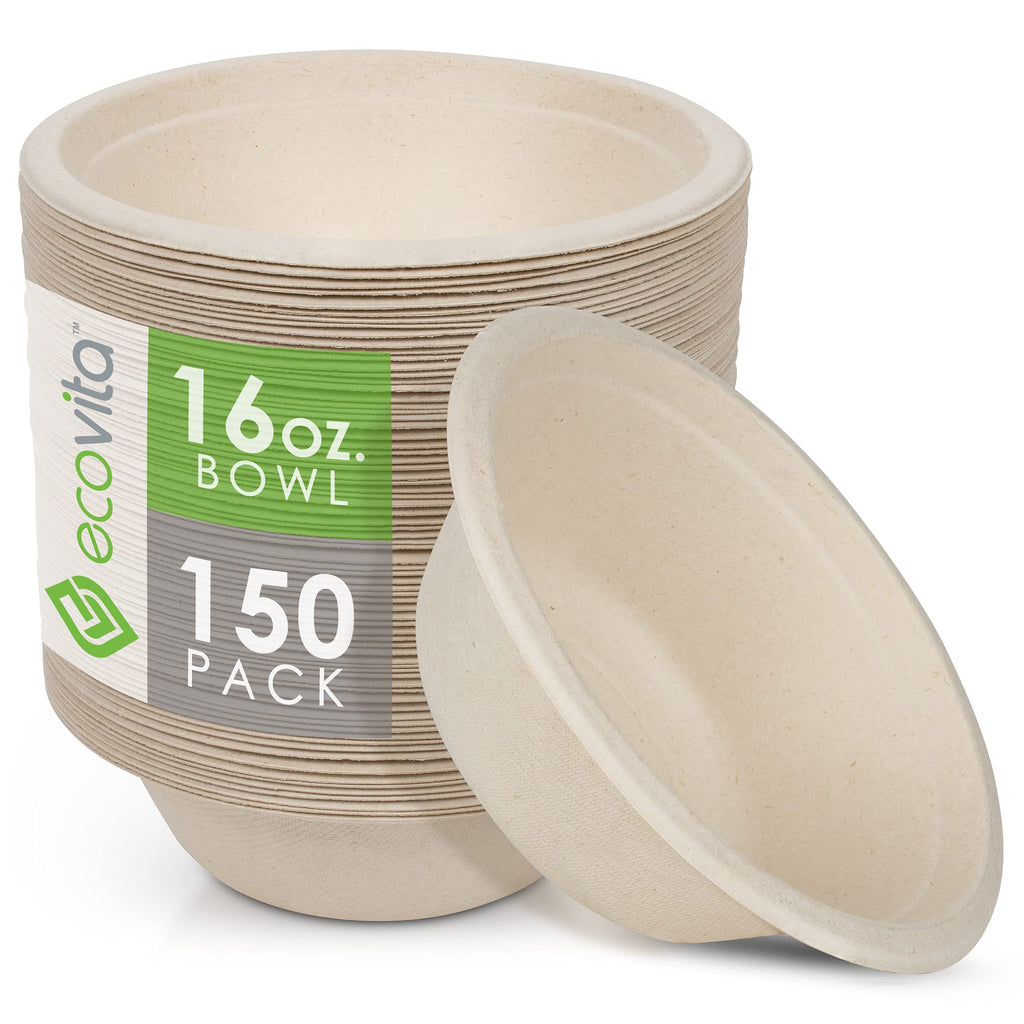 Ecovita 100% Compostable Paper Bowls Tree Free

