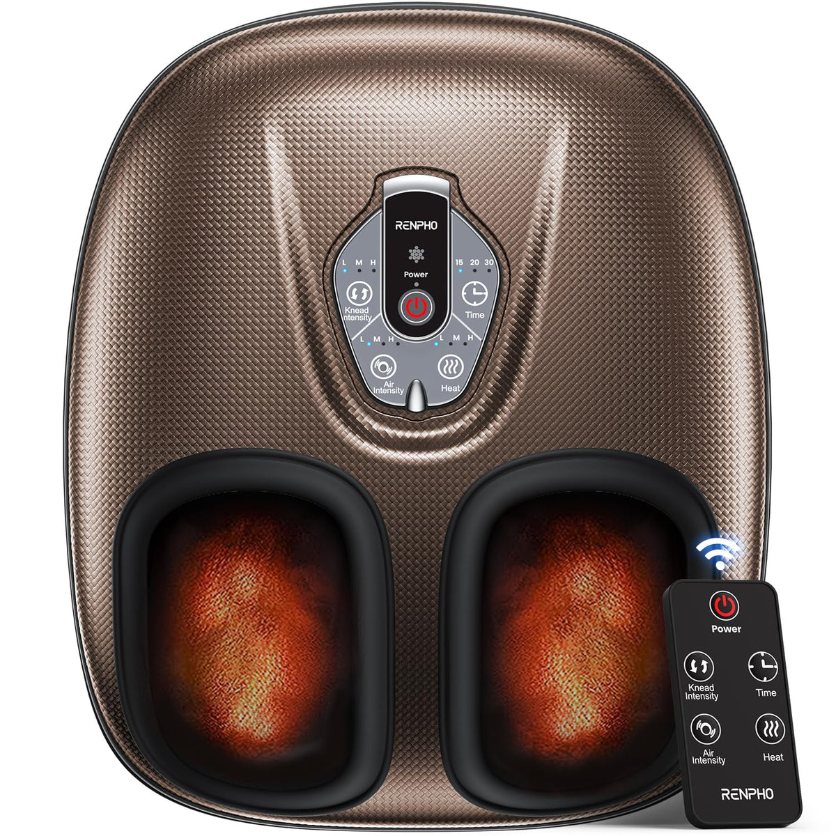 RENPHO Foot Massager with Heat - Cordless Shiatsu