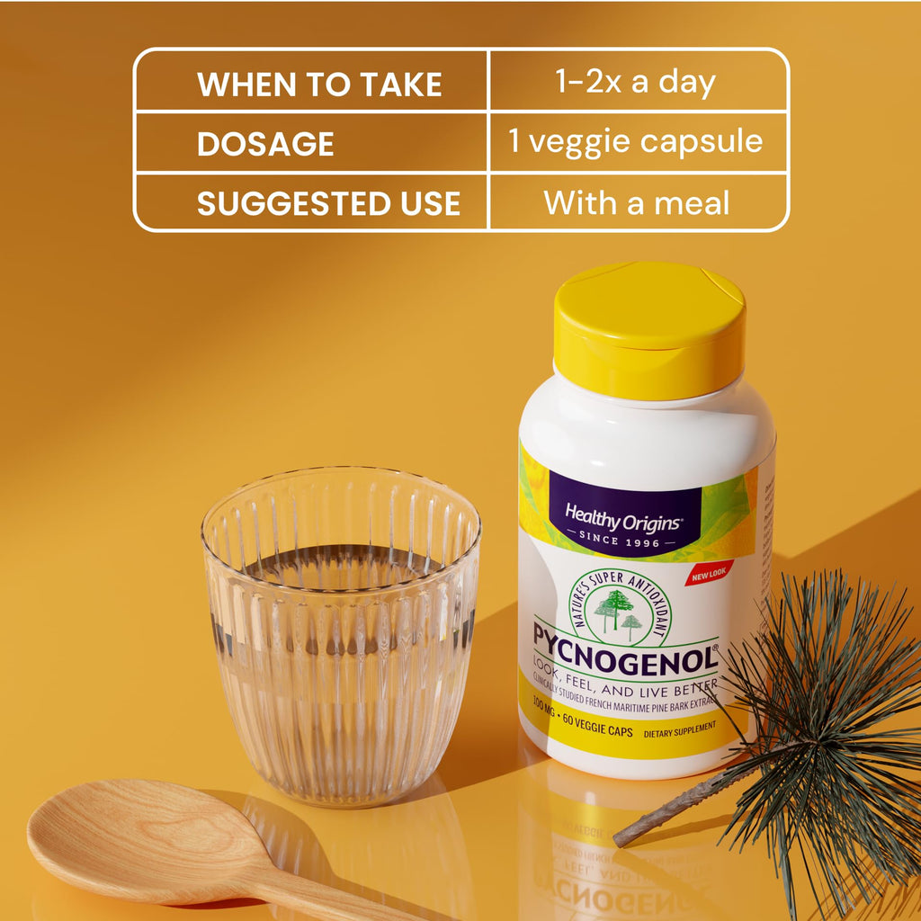 Healthy Origins Pycnogenol 100 mg Pine Bark Extract

