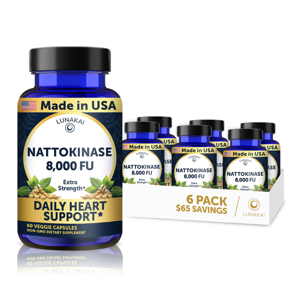 Lunakai Nattokinase Supplement - 400mg Natto Enzyme, 8000 FU per Serving