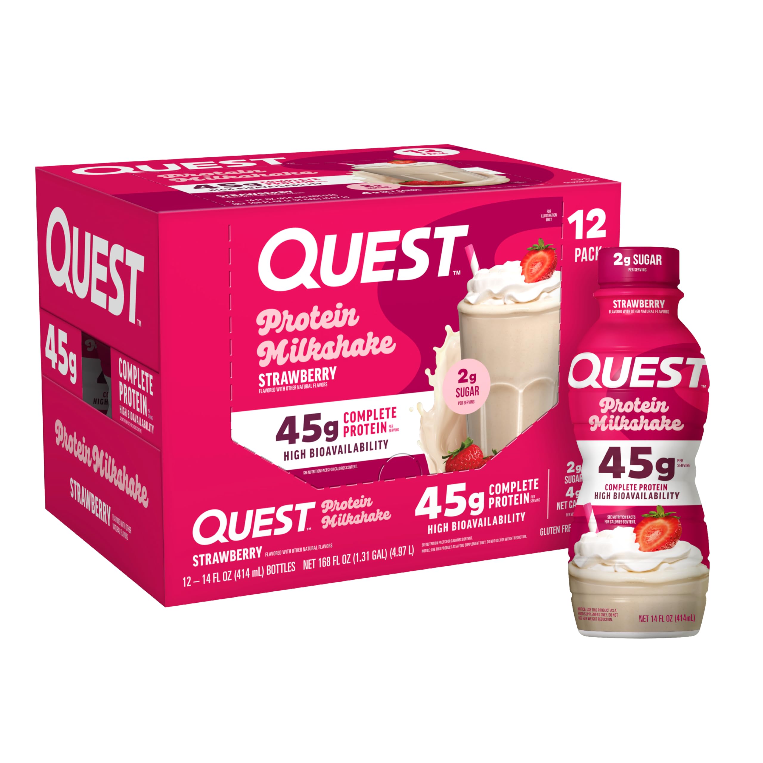 Quest Ready-to-Drink Protein Shake, 45g Protein, Gluten Free