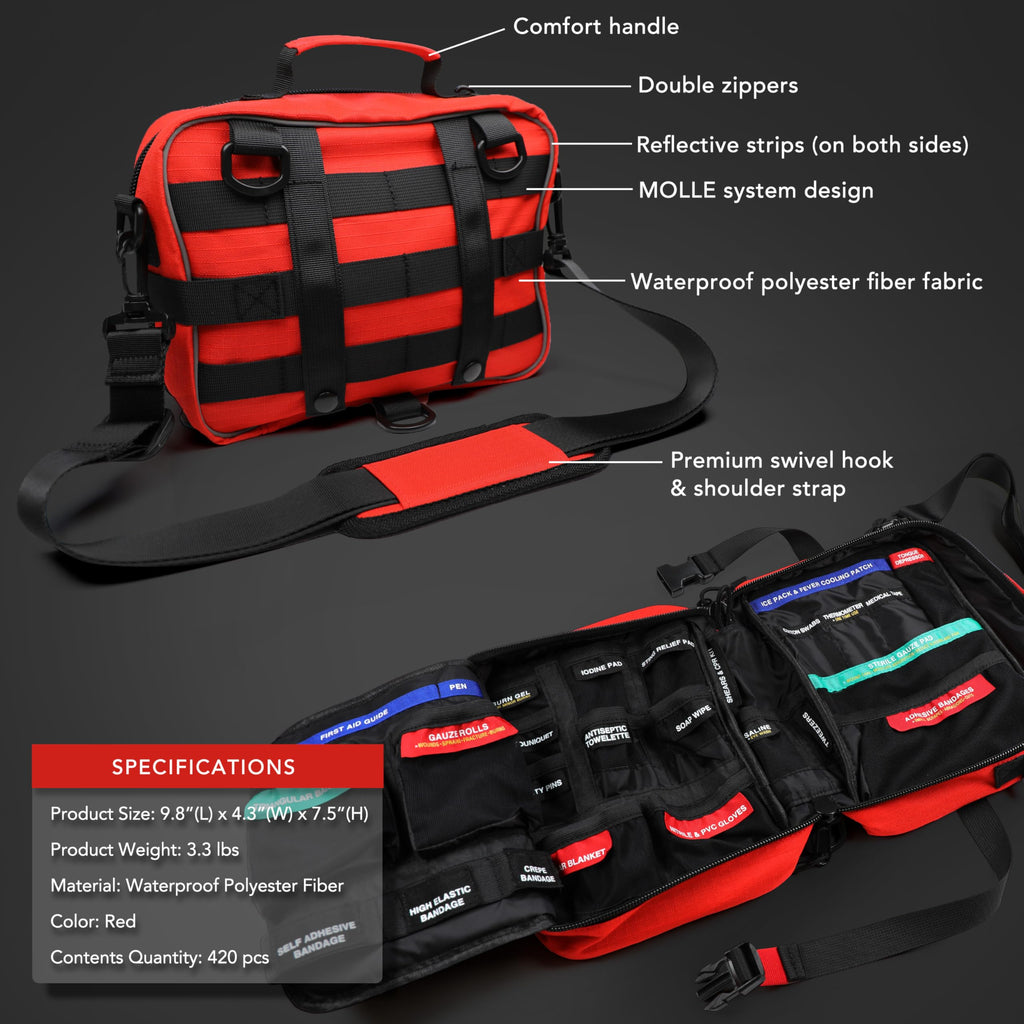 First Aid Kit Waterproof Portable Medical Emergency Kit

