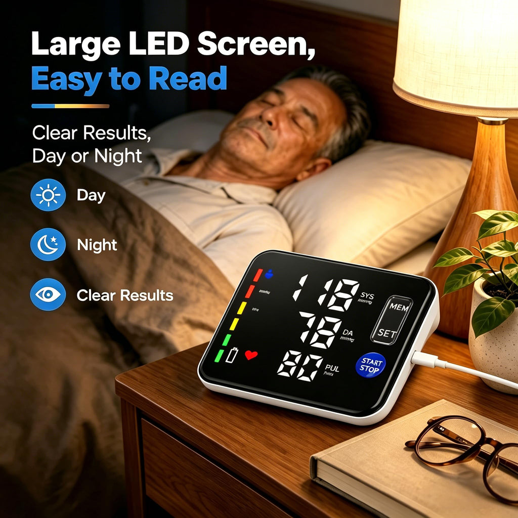 GUAEVER Blood Pressure Monitor - Rechargeable Upper Arm

