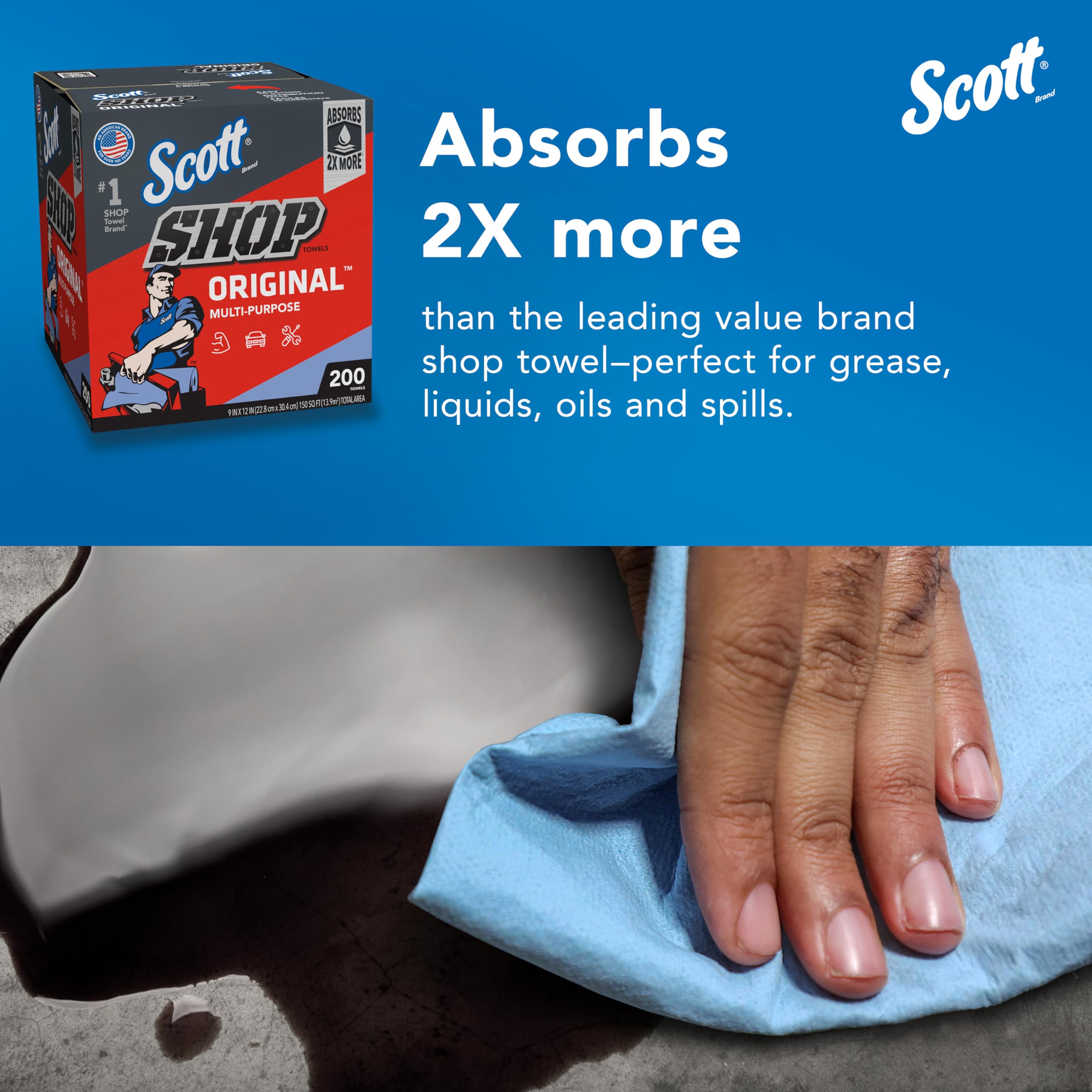 Scott Shop Towels Original - Cloth-Like Cleaning Towels

