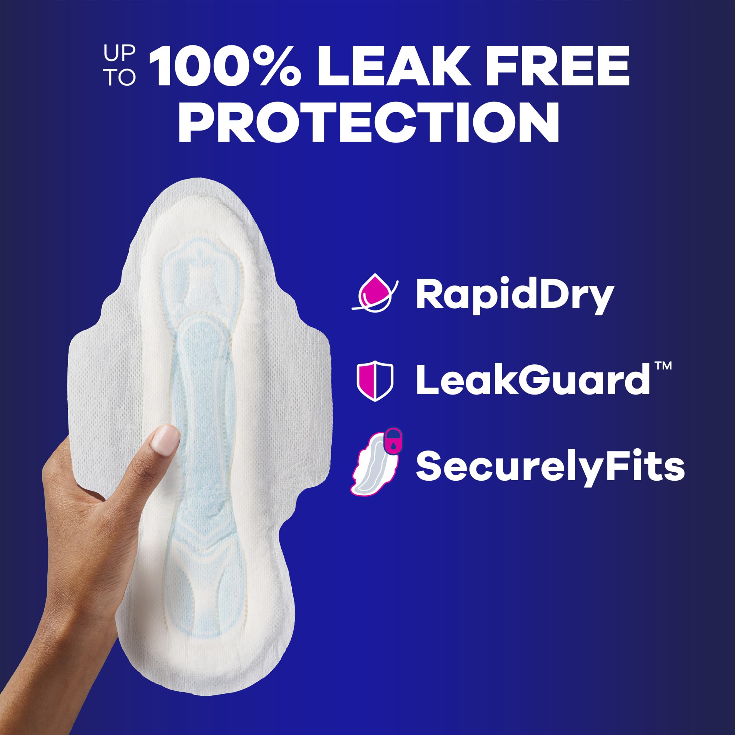 Always Maxi Overnight Pads with Wings Extra Heavy Unscented

