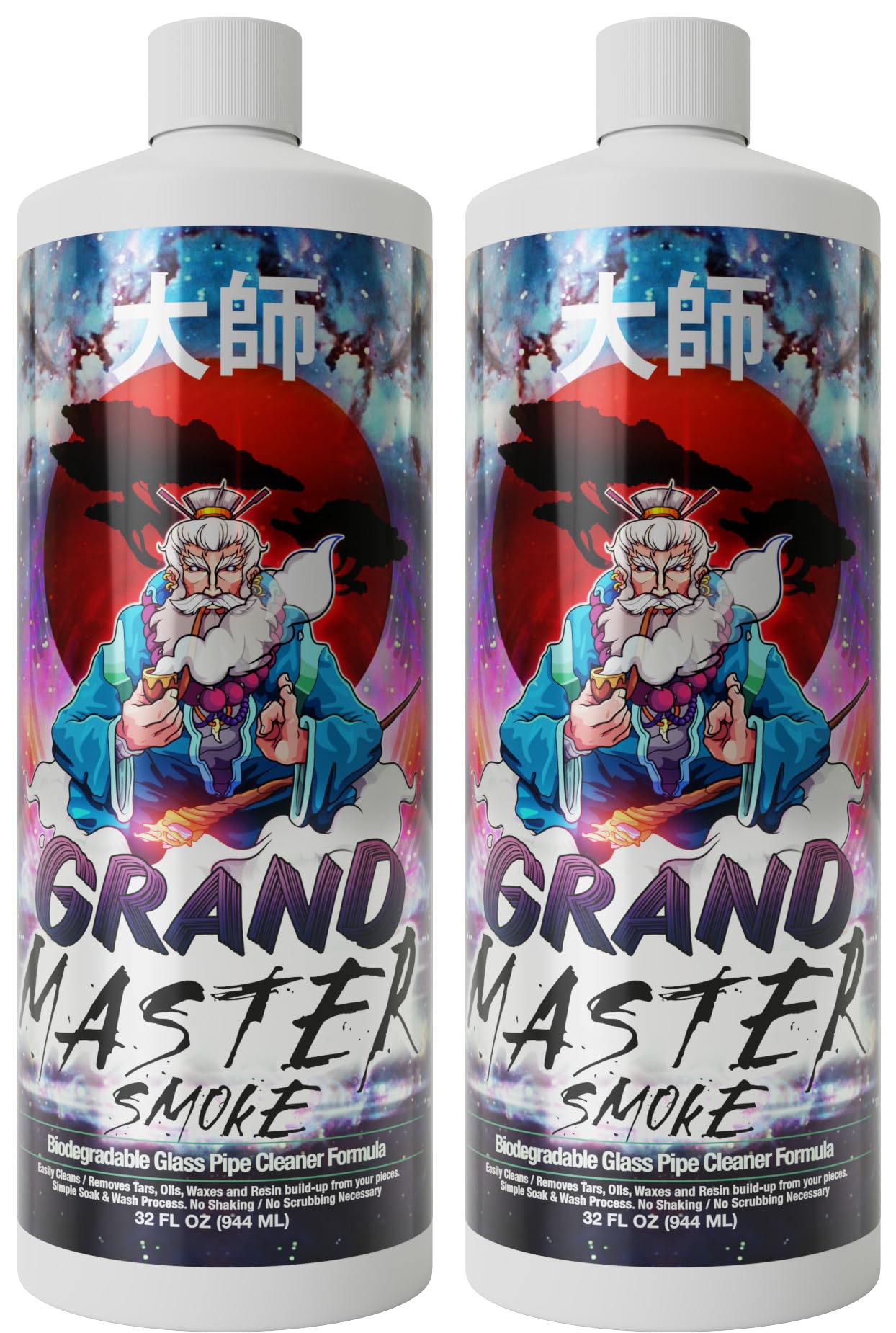 Glass Pipe Cleaner Grand Master Smoke – Soak & Wash Bundle

