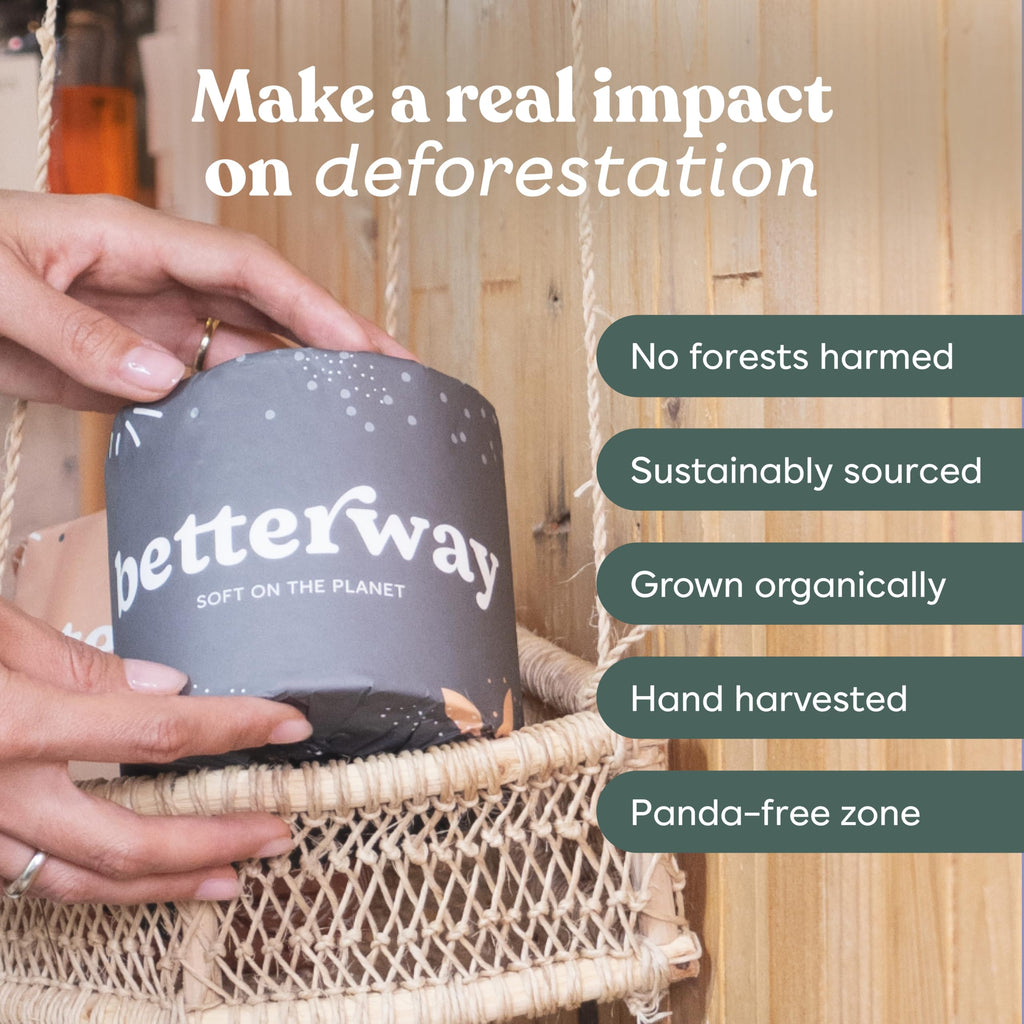 Betterway Bamboo Toilet Paper 3-Ply | PFAS Free

