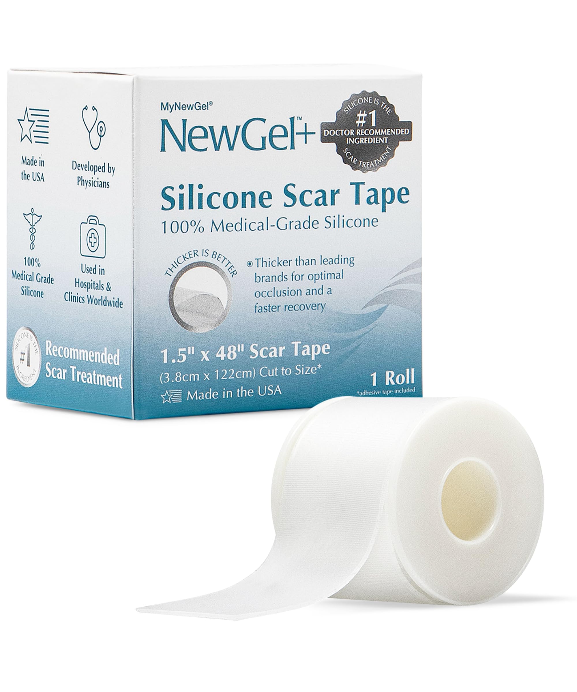Silicone Scar Tape NewGel Plus Medical-Grade 1mm Sheet

