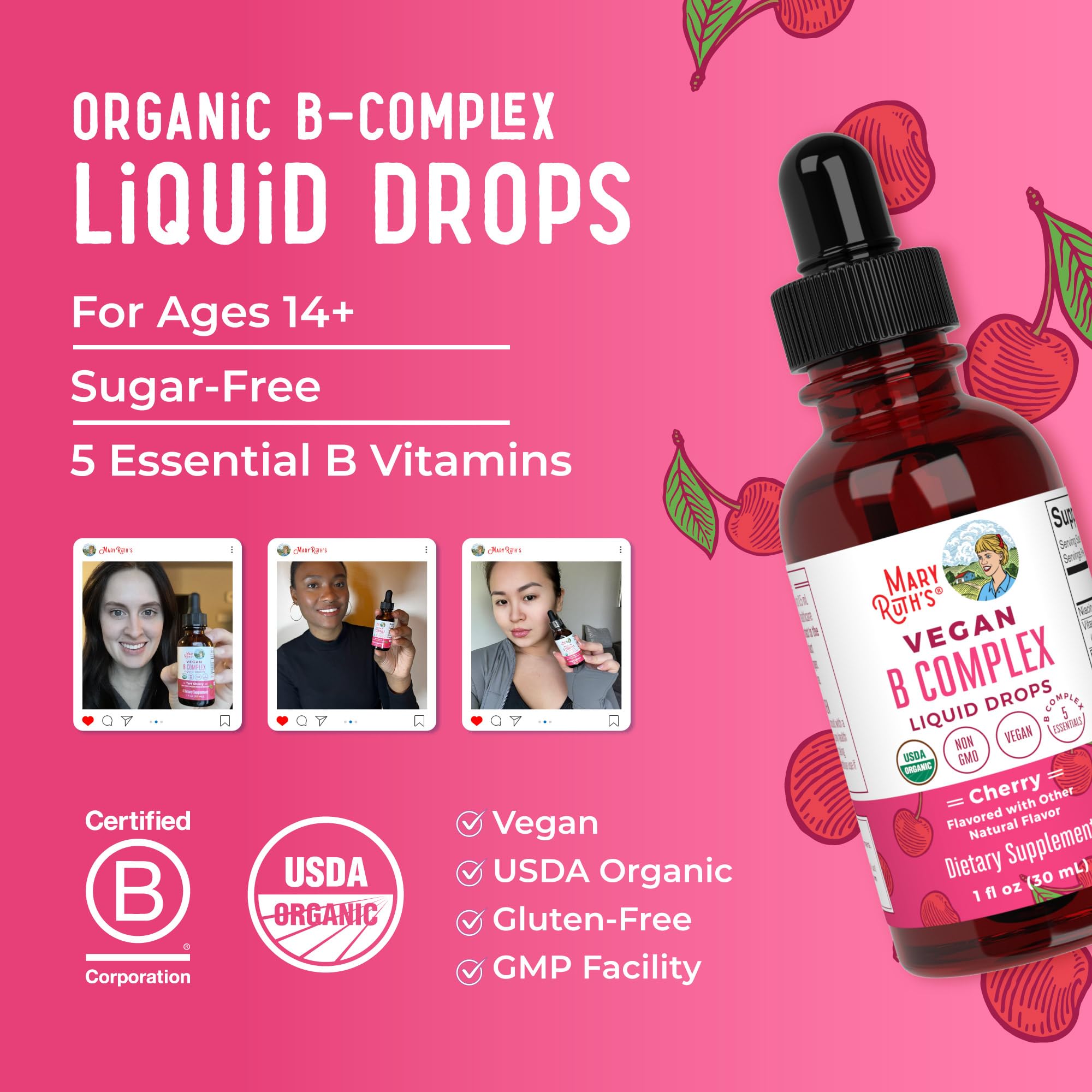 MaryRuth's Organics Vitamin B Complex | Metabolic Support

