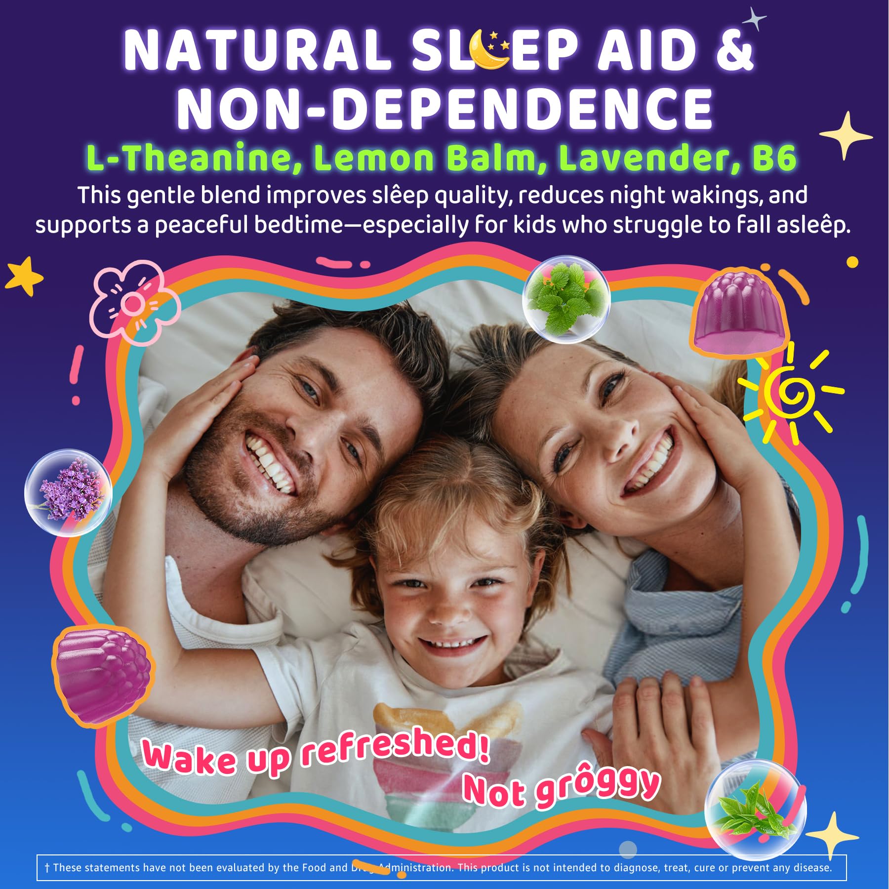 Kids Sleep Gummies Melatonin-Free with Magnesium & L-Theanine

