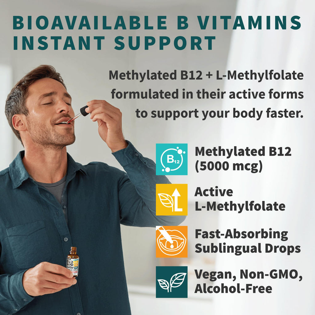 Methylated B Complex Liquid Drops - Sublingual Vitamin B

