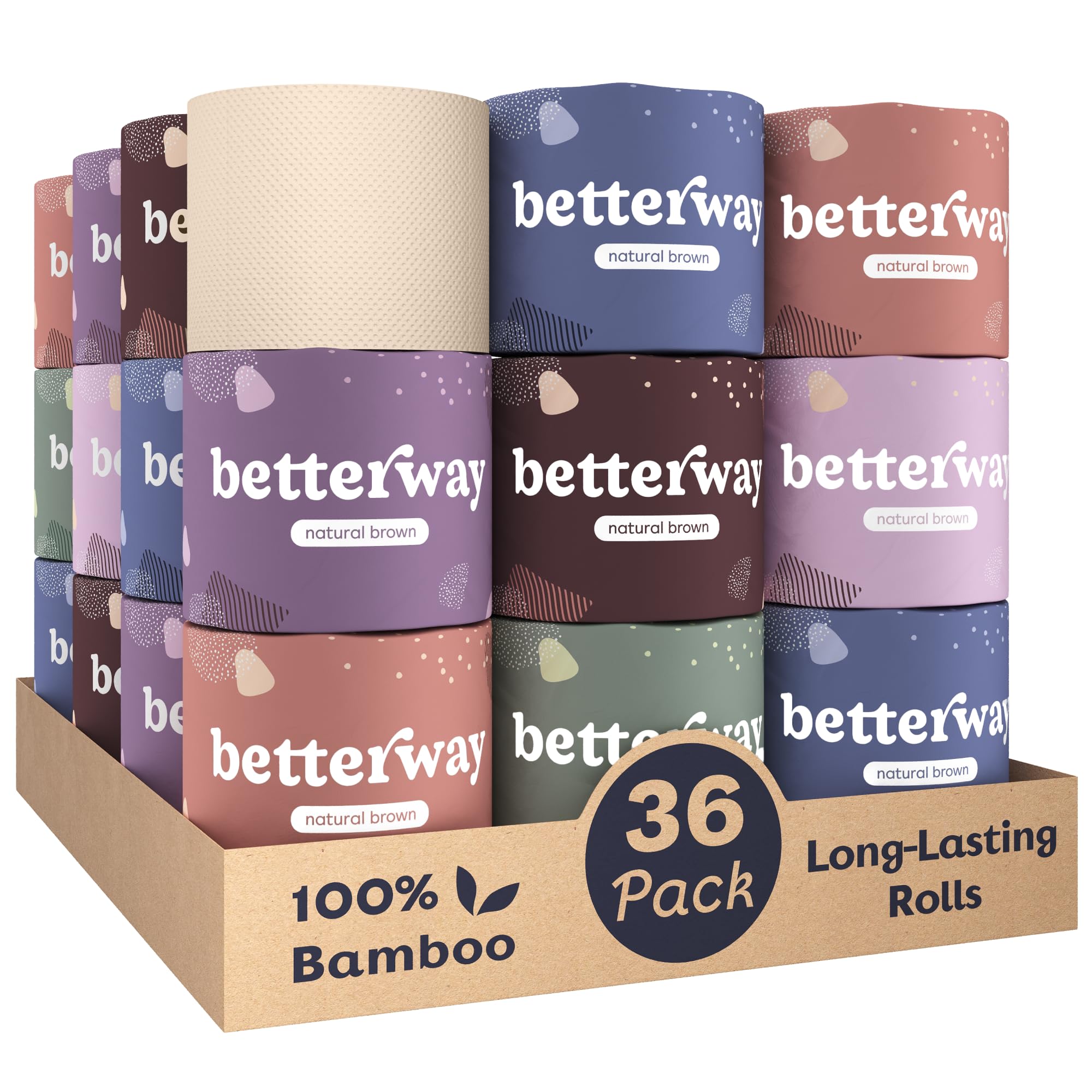 Betterway Bamboo Toilet Paper 3-Ply, PFAS Free & FSC Certified