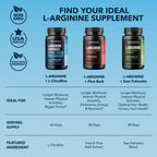 L-Arginine L-Citrulline Capsules for Nitric Oxide Support - Vegan

