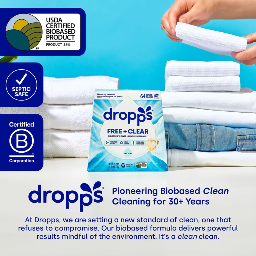 Dropps Free & Clear Laundry Pods - Fragrance Free

