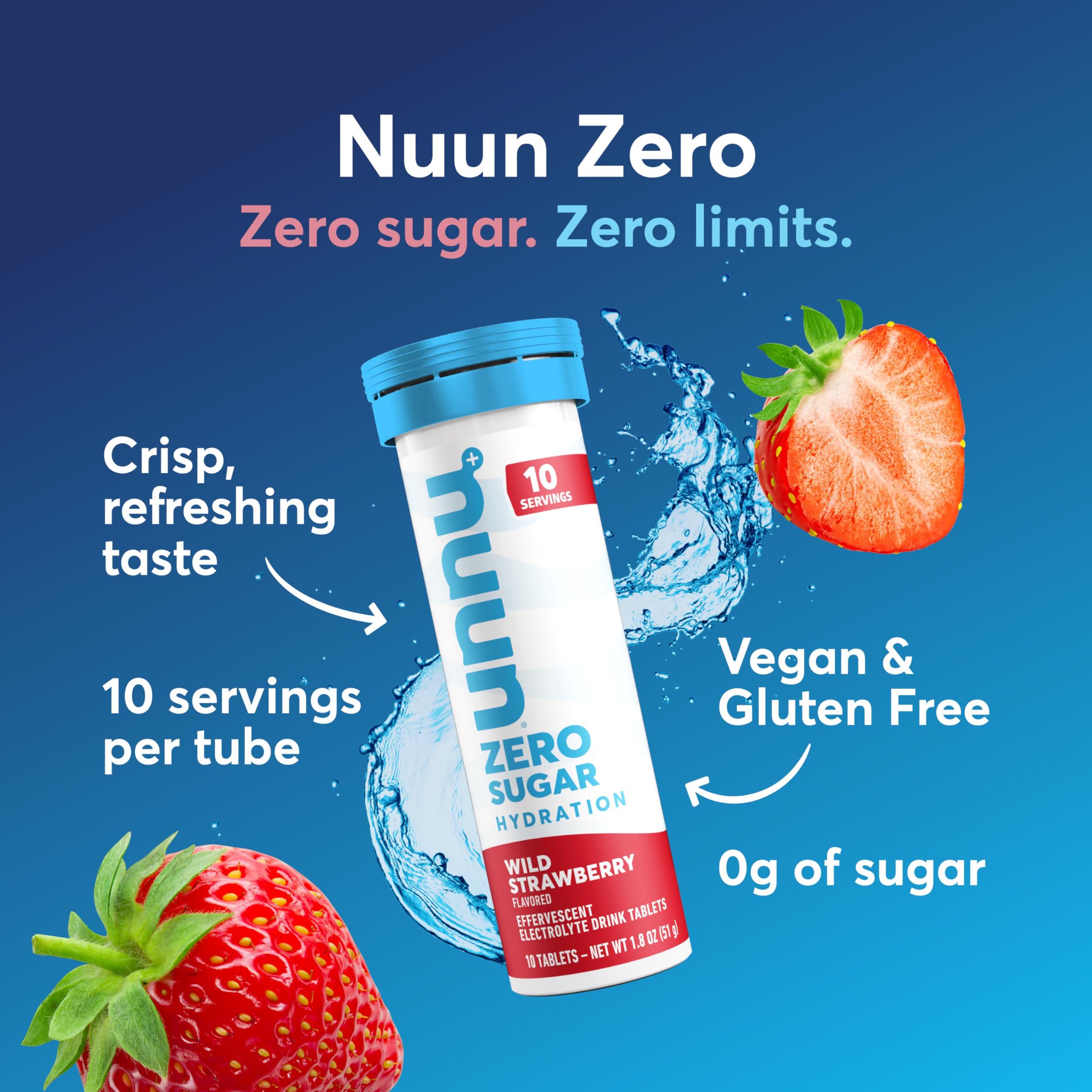 Nuun Zero Sugar Hydration Electrolyte Tablets - Gluten Free

