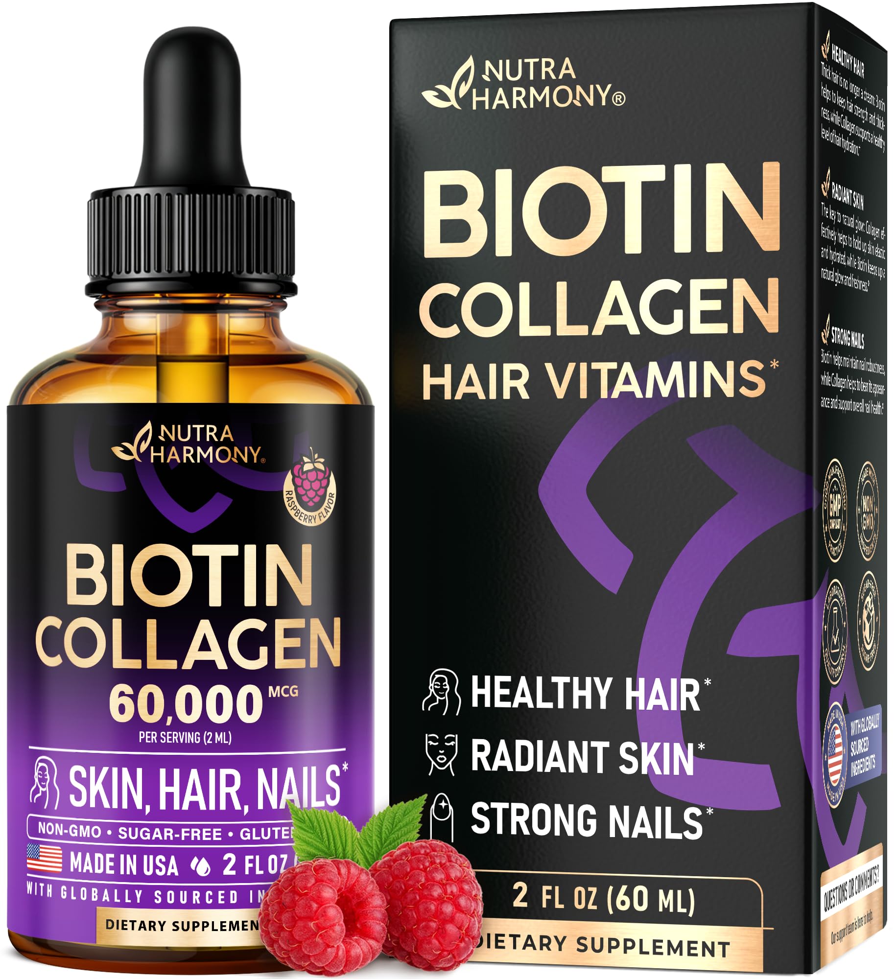 Biotin & Collagen Liquid Drops for Hair, Skin & Nails

