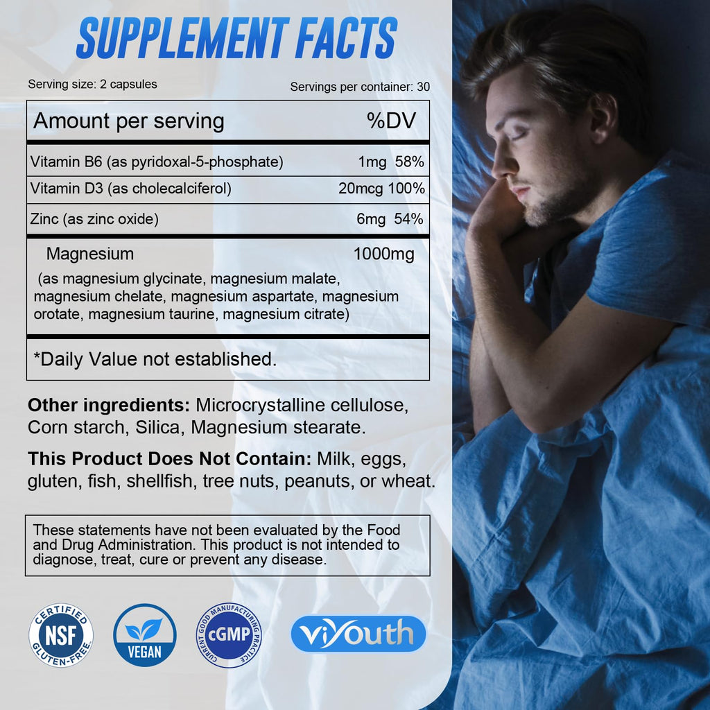 Viyouth Magnesium 7-Form Complex | Sleep & Energy Support


