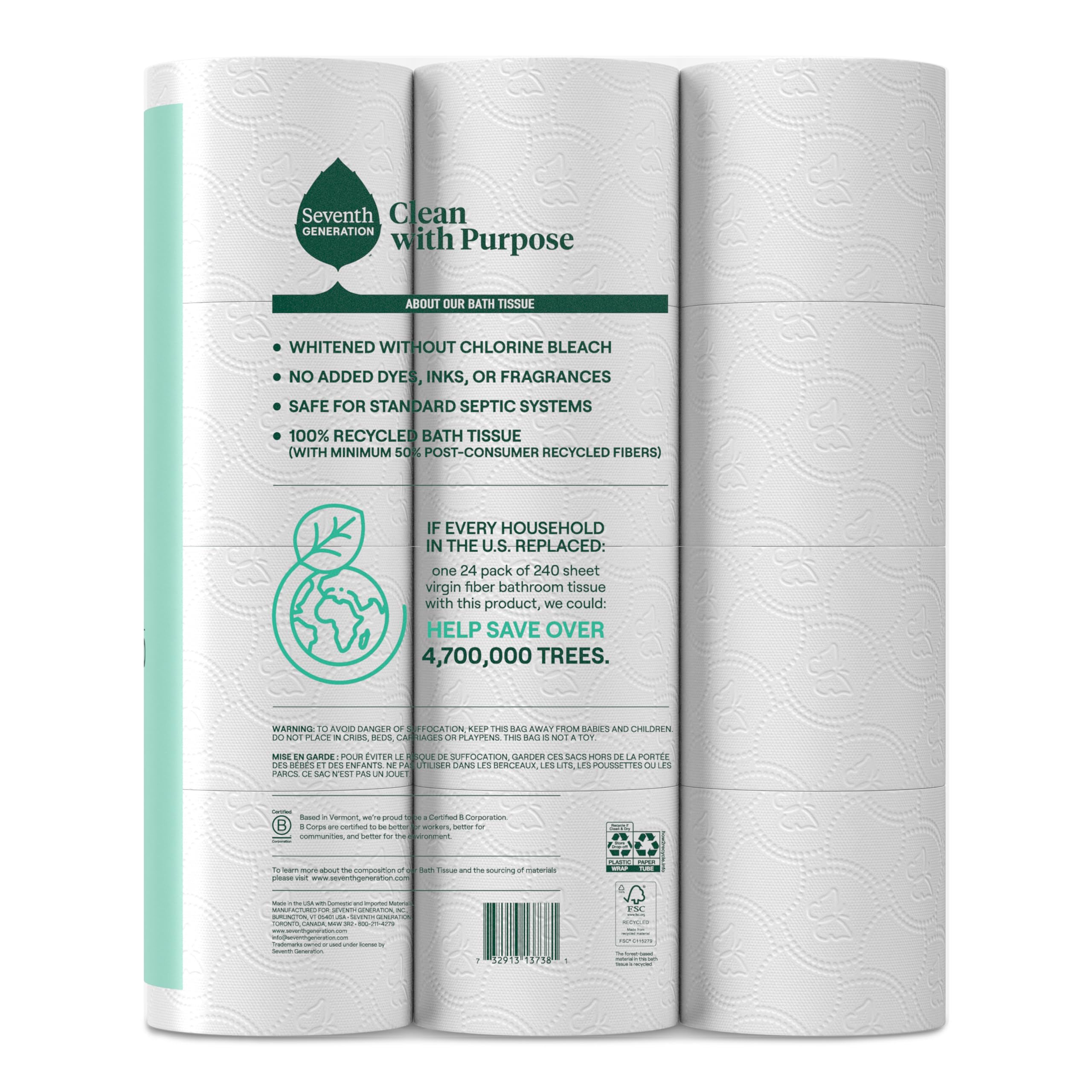 Seventh Generation 100% Recycled Toilet Paper

