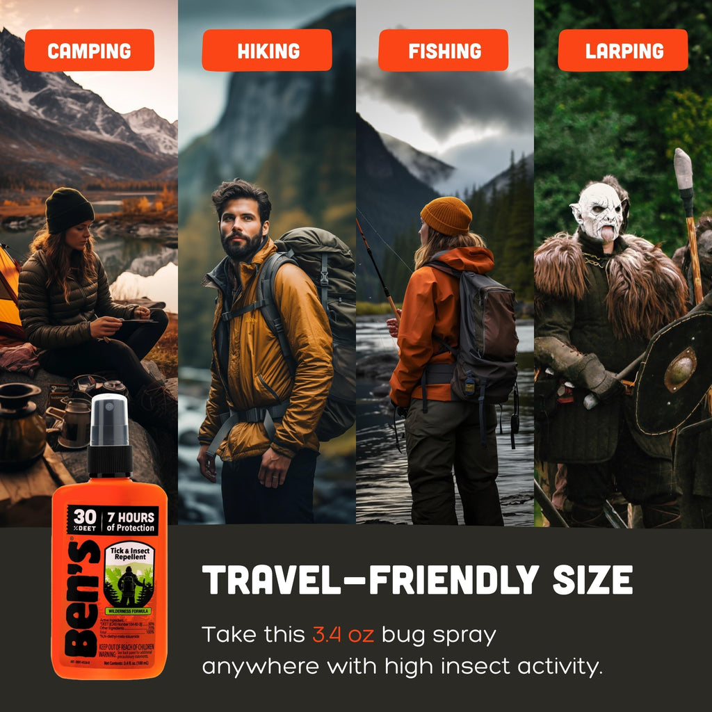 Ben's Tick & Insect Repellent 30% DEET | Fragrance-Free Bug Spray

