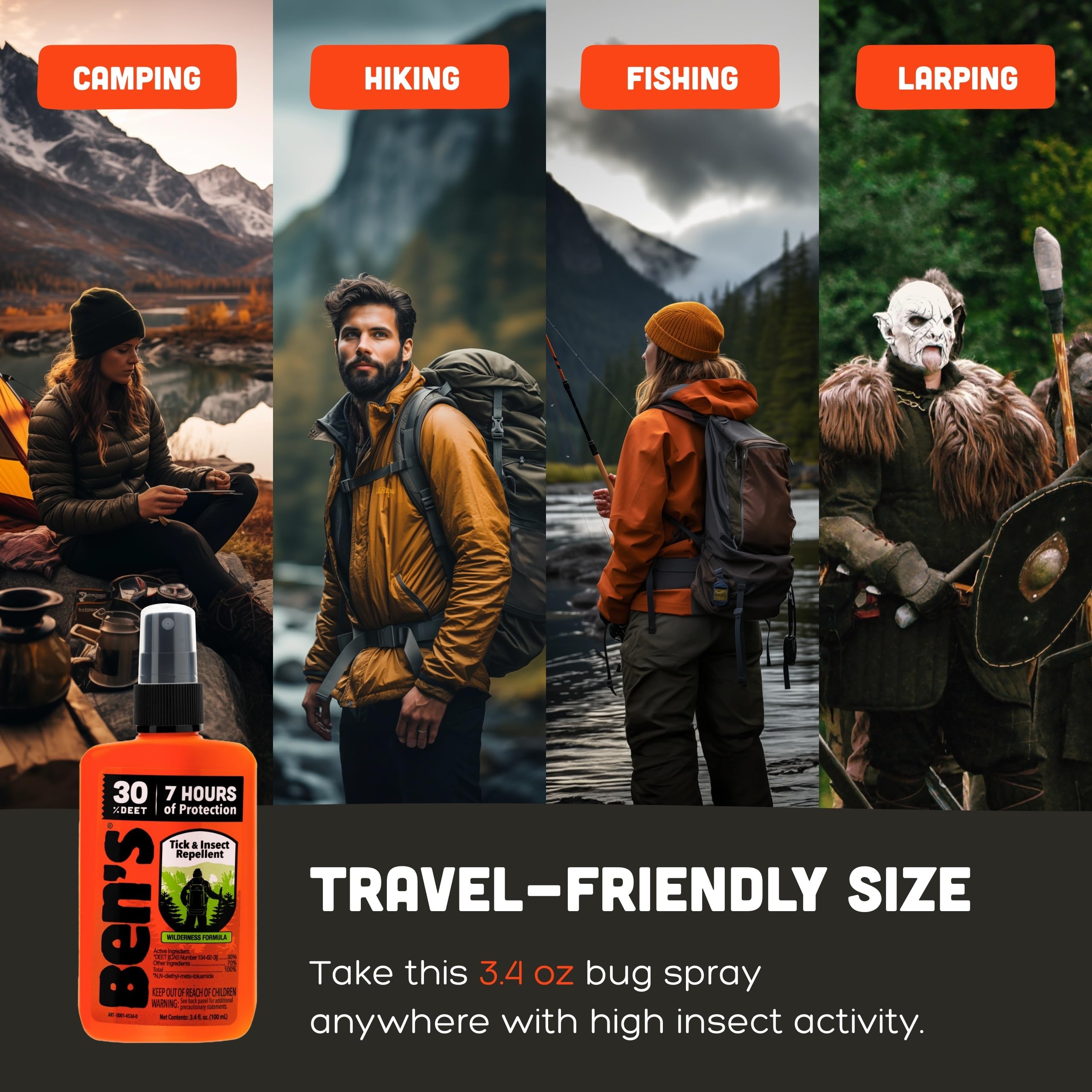 Ben's Tick & Insect Repellent 30% DEET | Fragrance-Free Bug Spray

