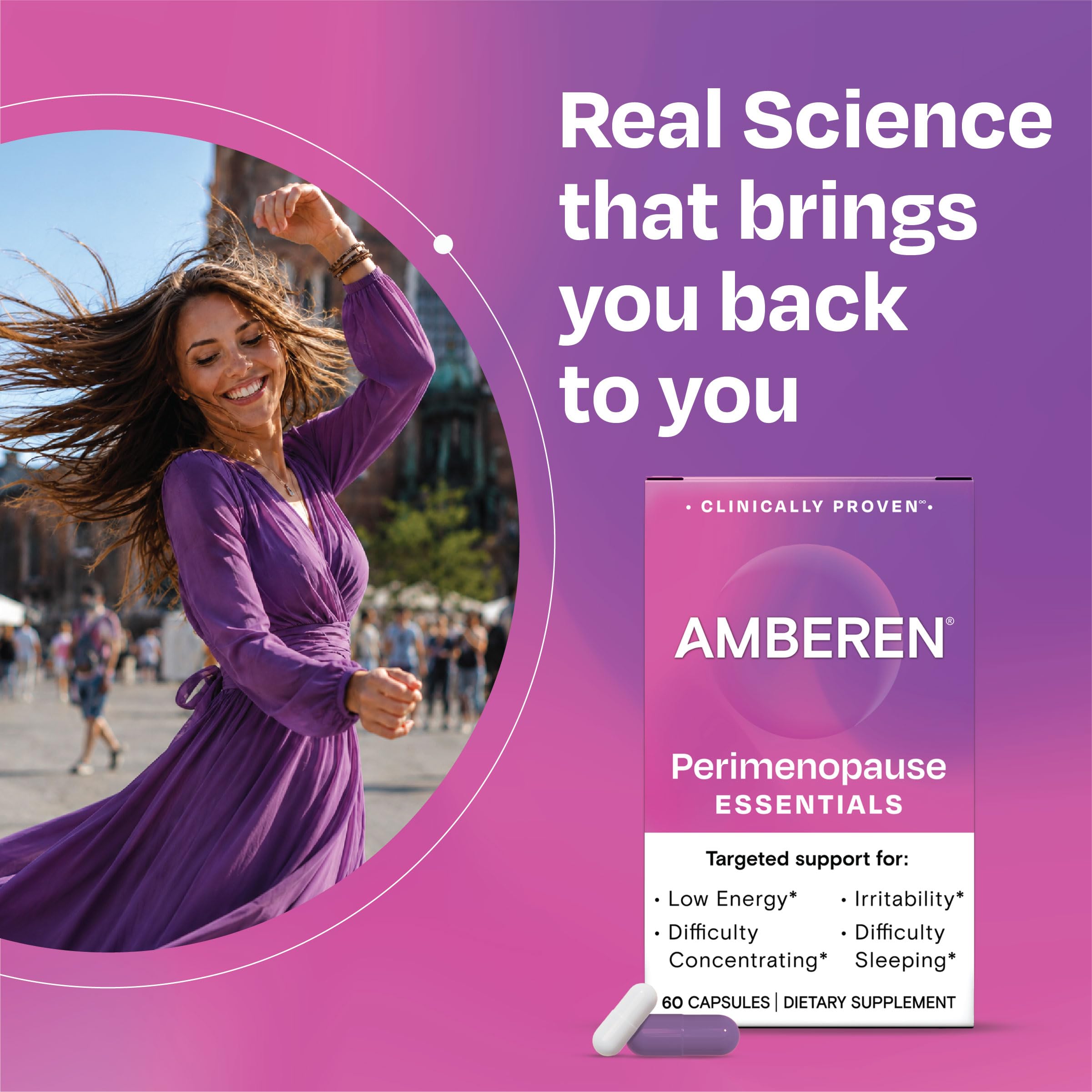 Amberen Perimenopause Supplement for Women - Hormone-Free

