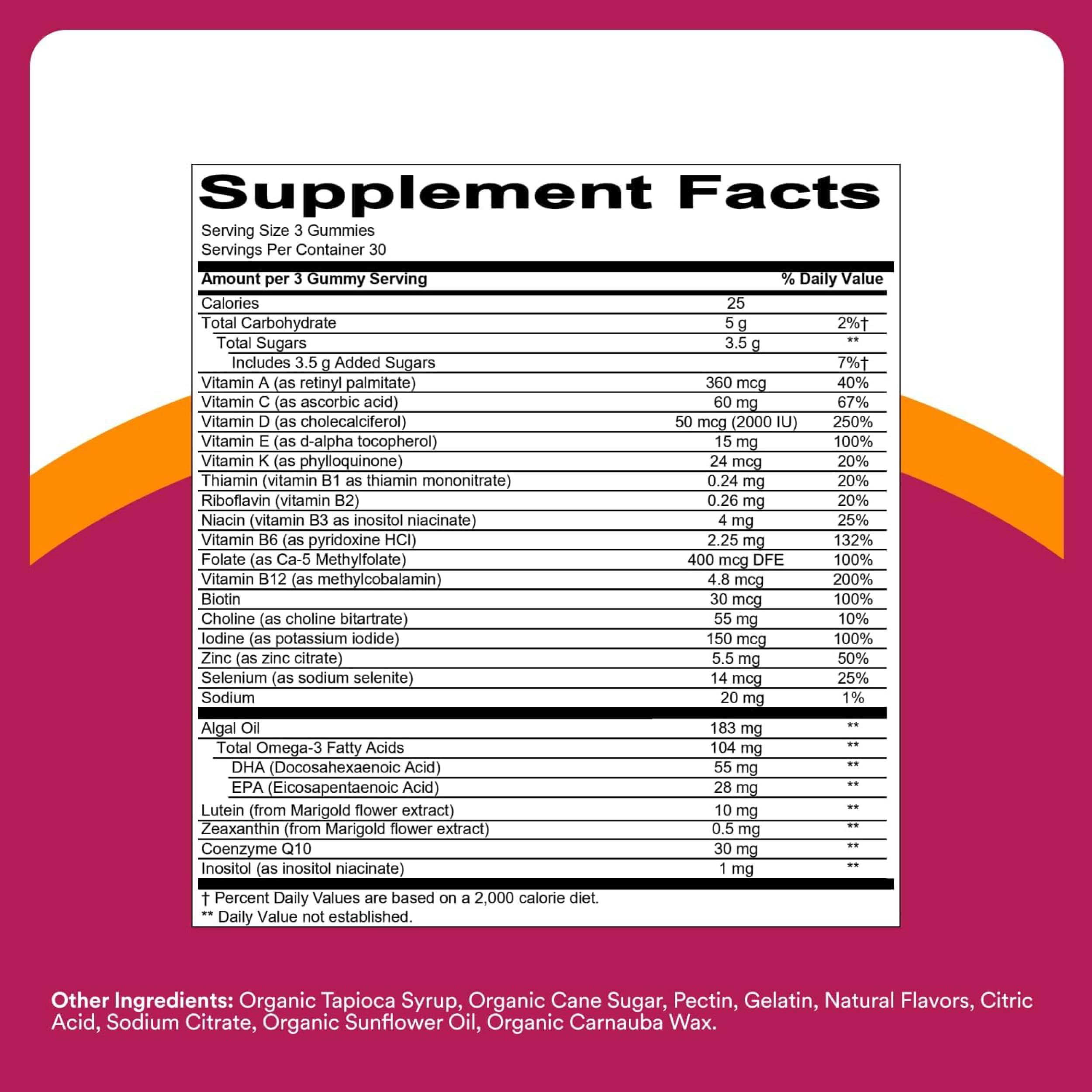SmartyPants Women’s Plus 50+ Multi & Omegas Gummies

