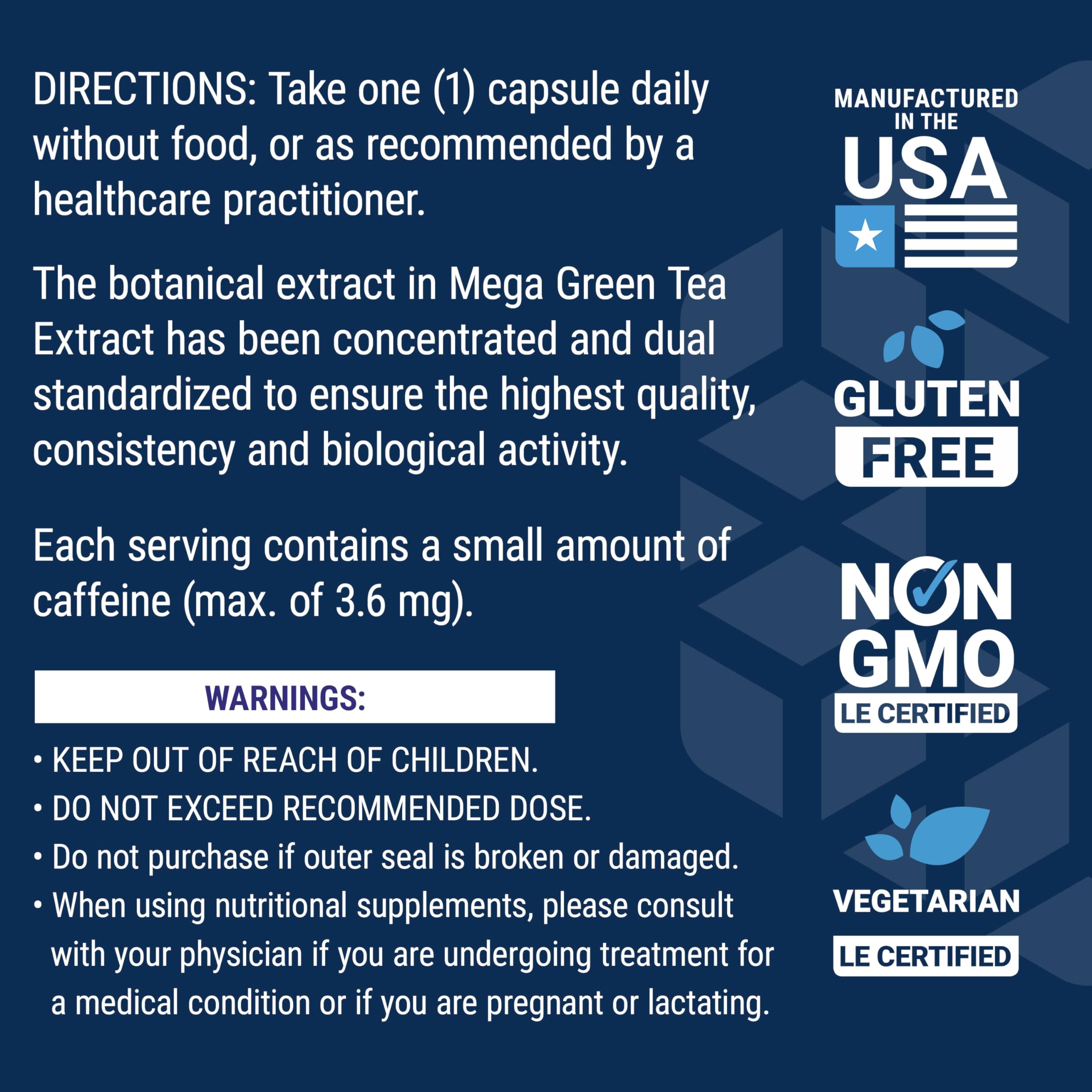 Life Extension Decaffeinated Green Tea Extract

