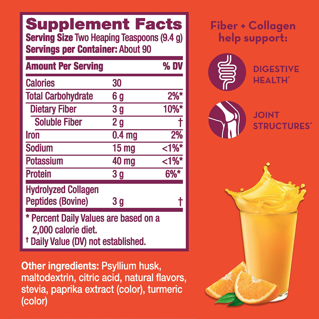 Metamucil Fiber Collagen Rejuvenation Blend - Psyllium Husk

