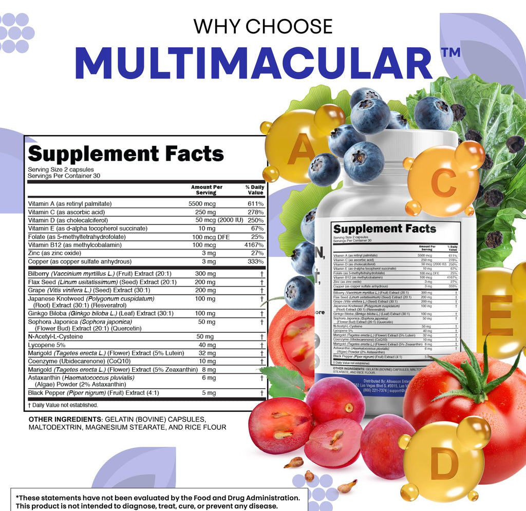 Clean Nutra Eye Vitamins with Bilberry Lutein and Zeaxanthin

